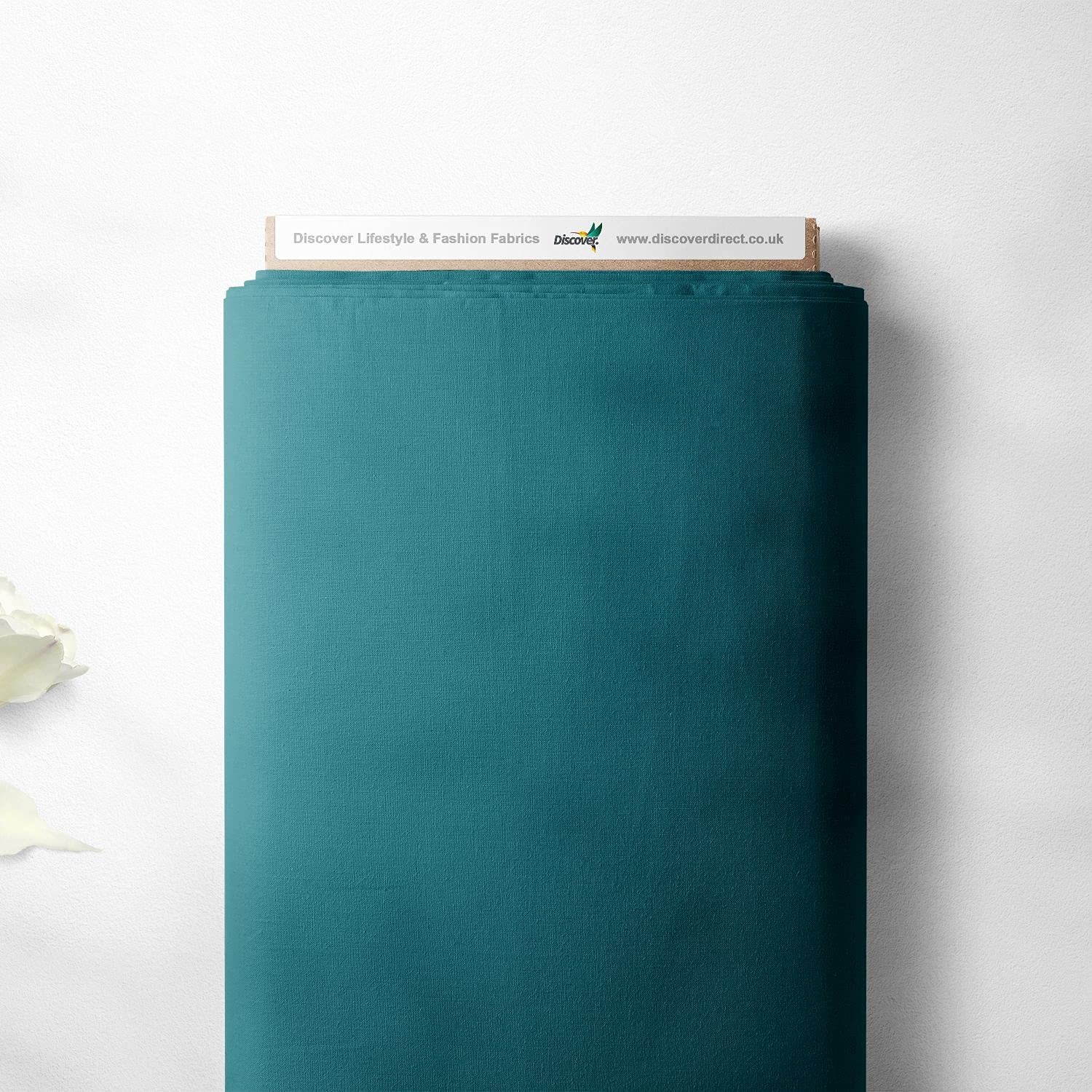 100% Cotton Organic Premium Plain Solid Colours Sewing Quilting Craft Fabric | 44" - 112 cm Wide (Per Quarter, Baltic Green)