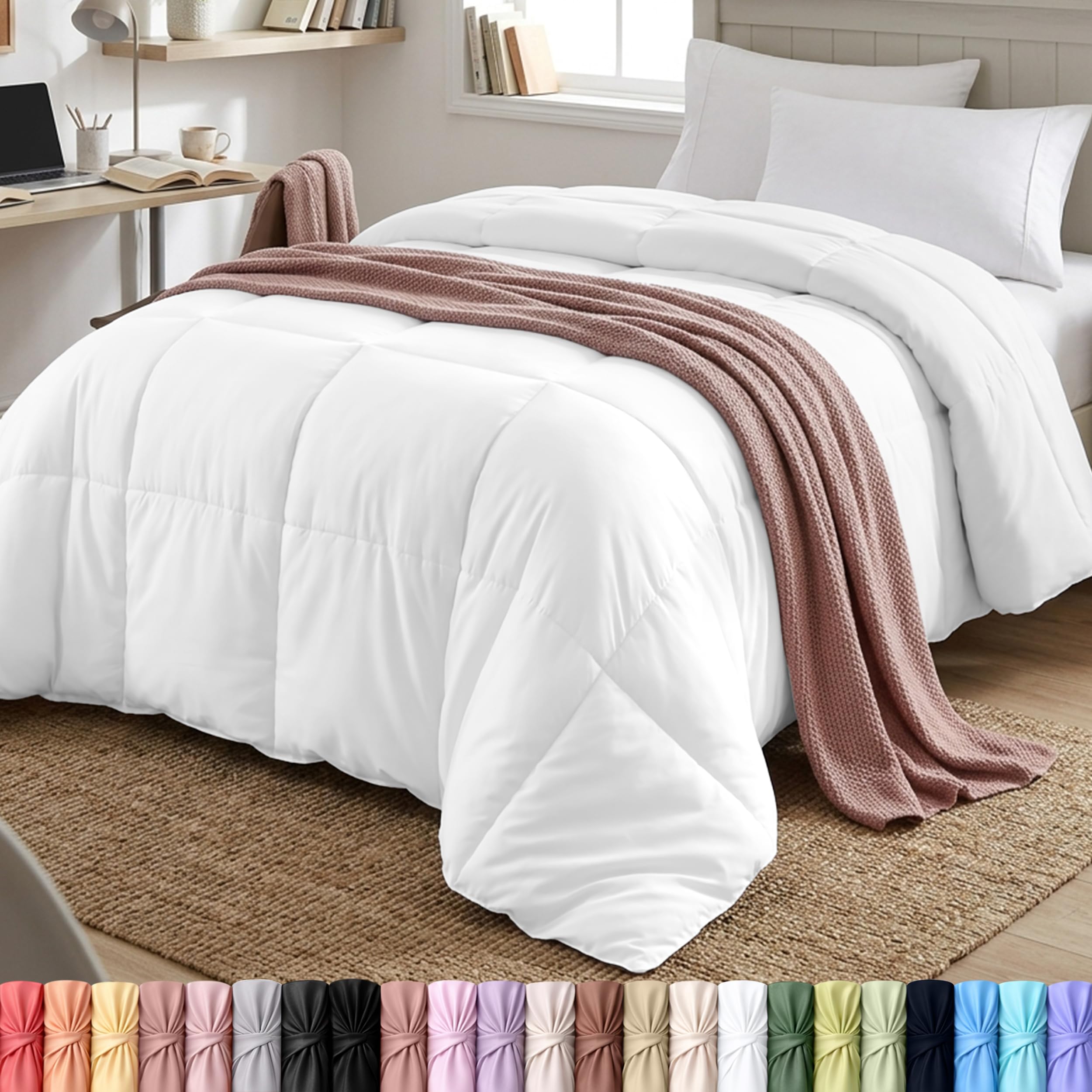 Utopia Bedding Duvet Insert, Twin XL Comforter 68 x 92 Inches, White