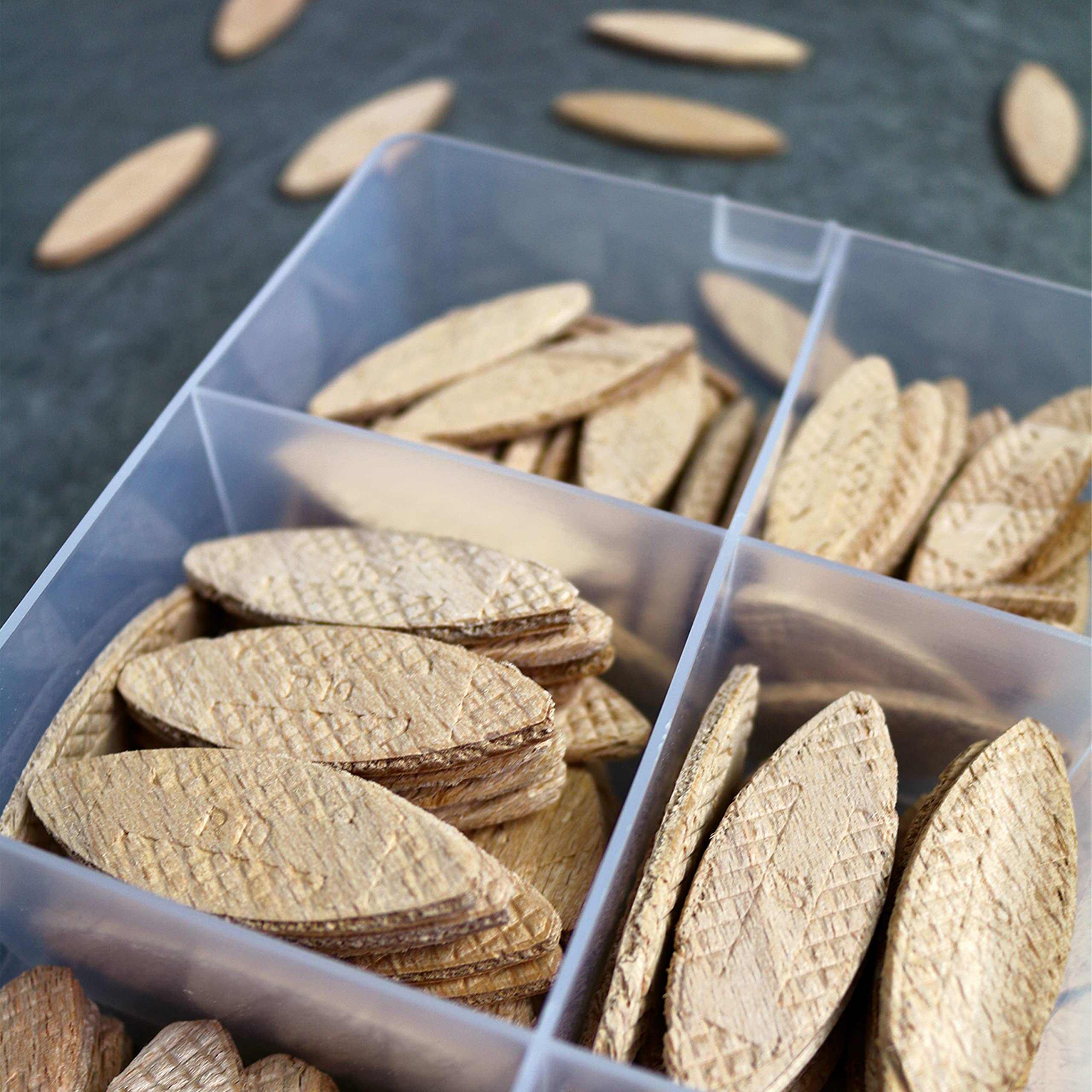 TOX Flachdübel-Sortiment Biscuit Wood Größe P0, P10, P20 aus Buchenholz