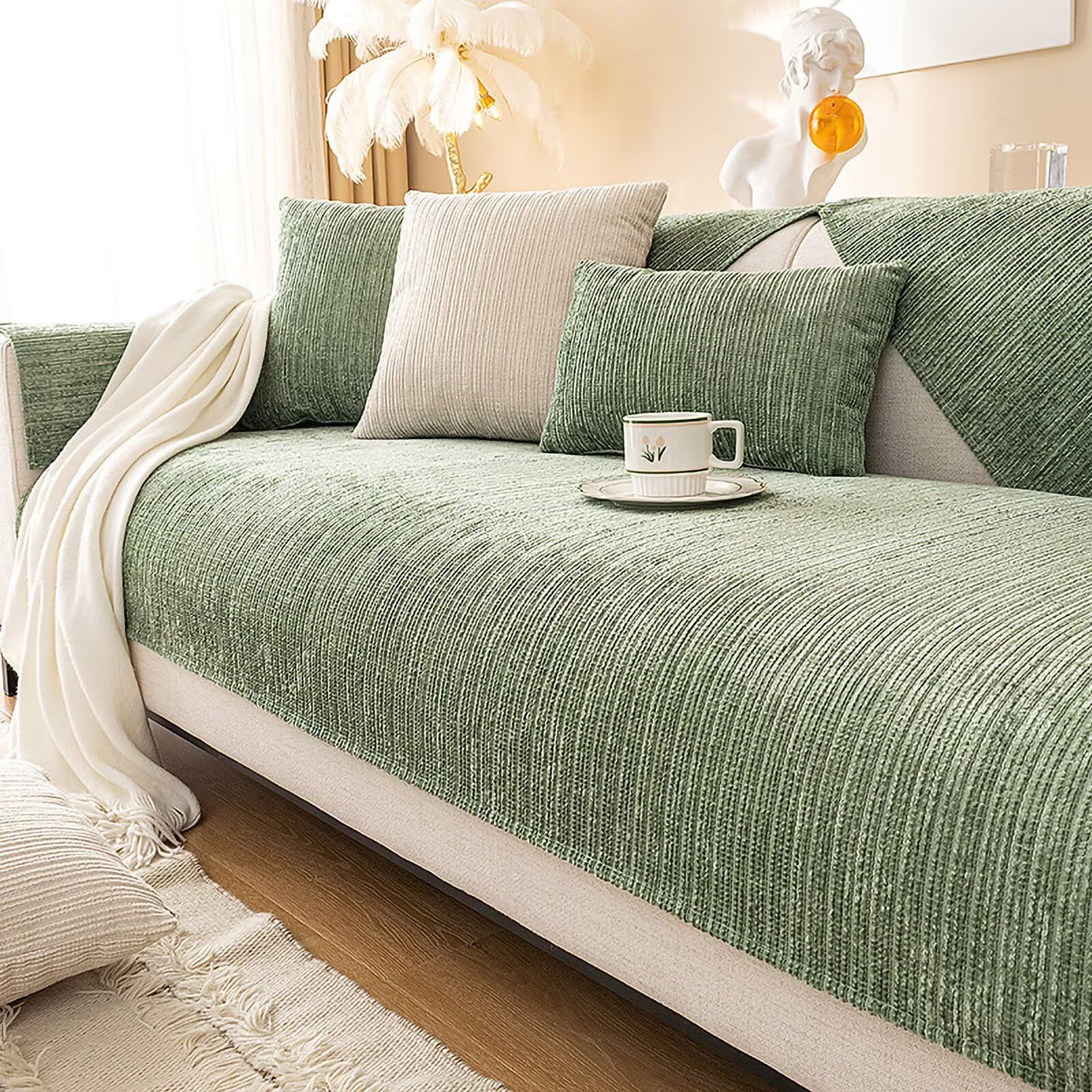 Gluhbirnen Sofadecke, Sofadecken Für Sitzfläche, Sofaschoner, Chenille Sofabezug, Sofa Überwurfdecke rutschfest, Bezüge Für Sofa, Couch Bezug, Couch Decke