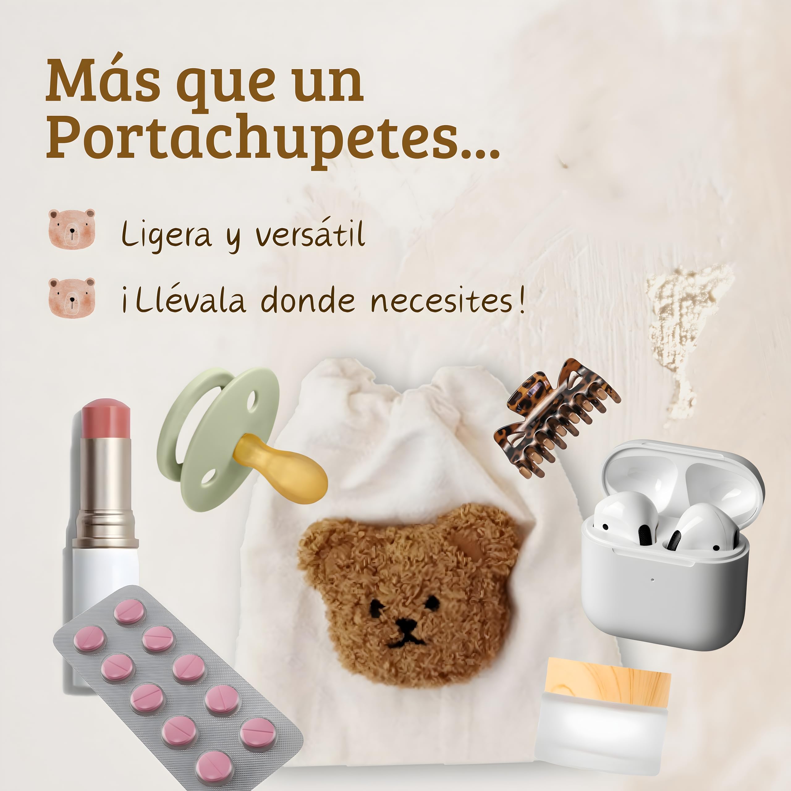 SUPER PACK De 2 Chupetero De Tela B&J® SIN PELIGRO DE ASFIXIA + Portachupete Bebé | 2x Cadena Chupete Bebé | Guarda Chupetes Bebé | 2x Sujeta Chupetes | Porta Chupetes Bebé | Chupeteros Bebé
