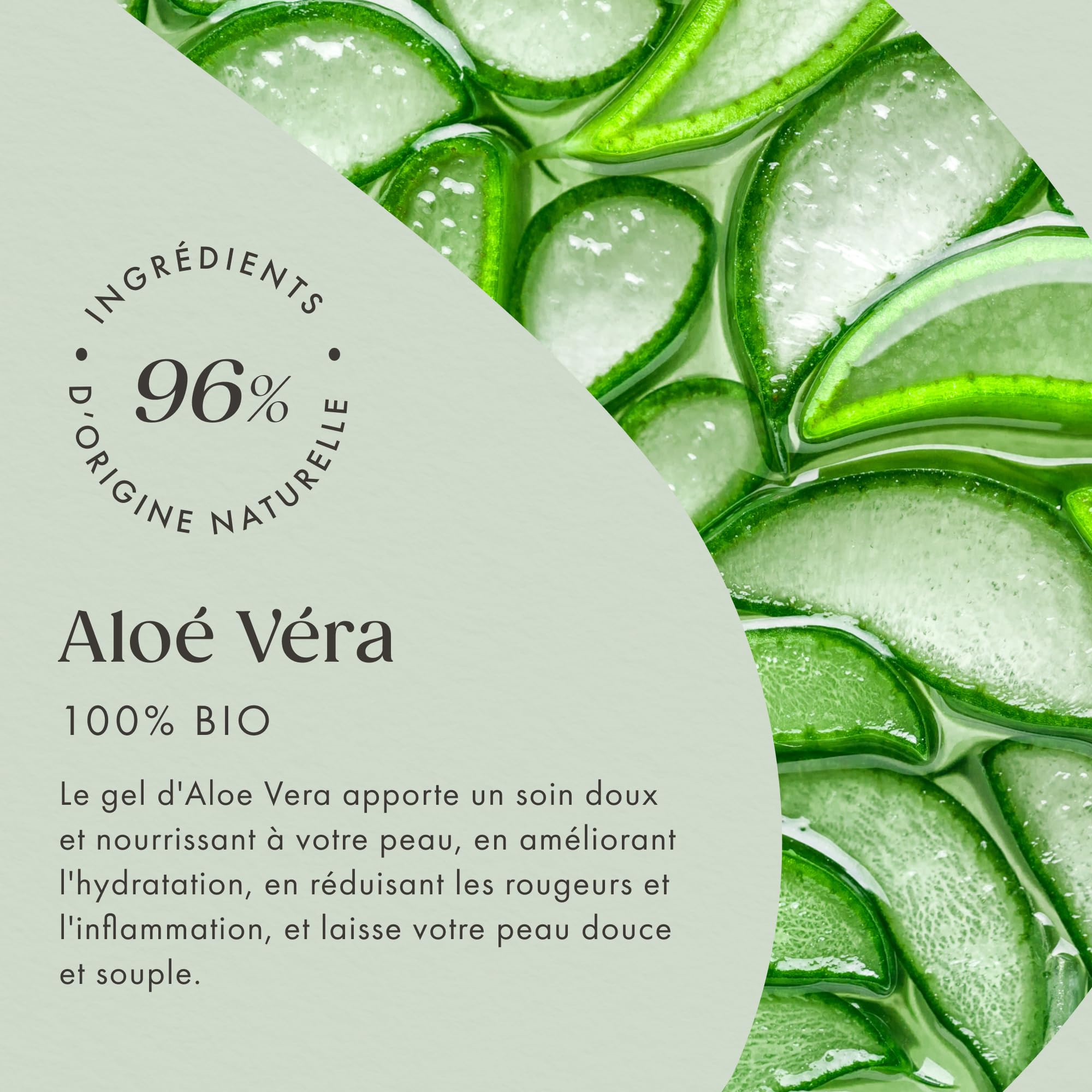 Satin Naturel Gel Aloe Vera Bio 200 ml – 100% Vegan & Cosmétique Naturelle – Gel d’Aloe Vera Concentré – Avec Acide Hyaluronique & Panthénol – After Sun & Soin Hydratant Visage, Corps & Cheveux