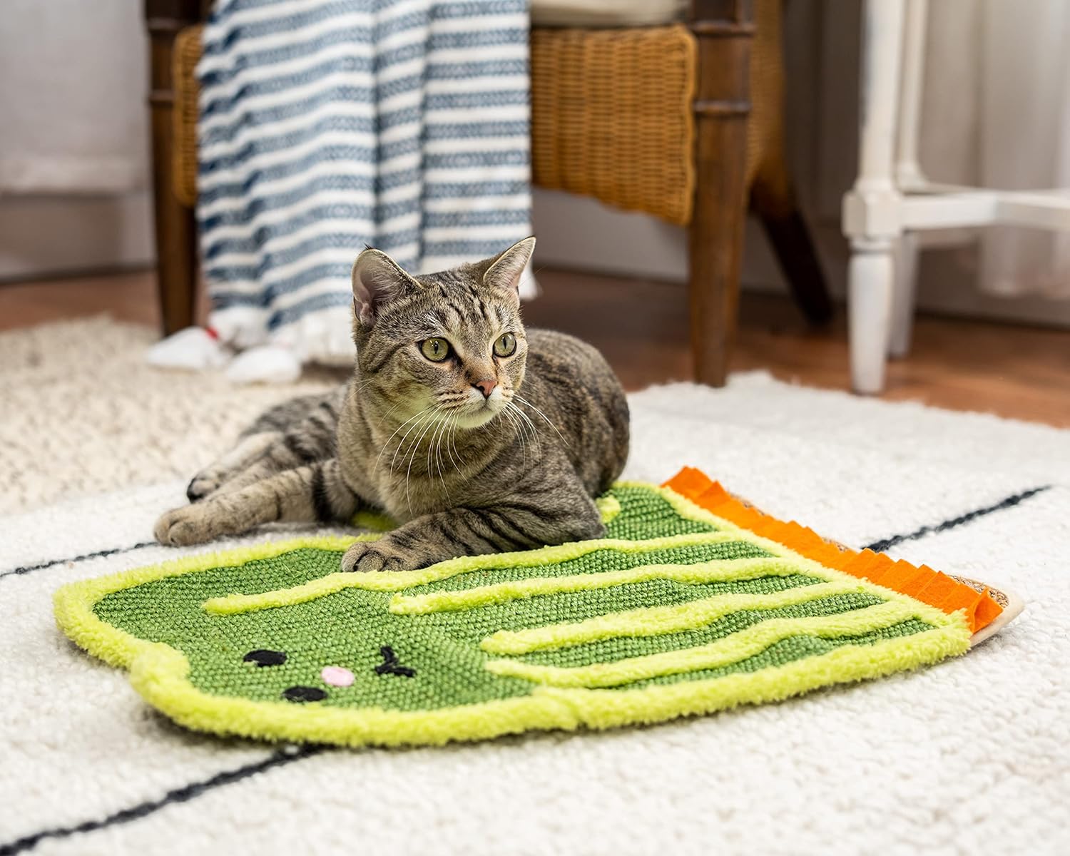 Kitty City Premium Catnip Sisal Scratch Pad, Cactus Design, Natural Cat Training Scratch Play Pad, Large : Pet Supplies