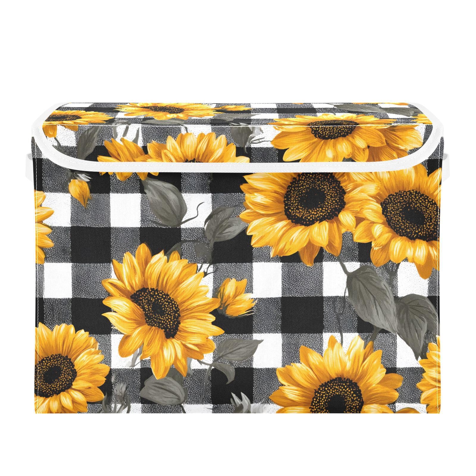 Panier de rangement pliable pour jouets et placard de chambre à coucher fleuri