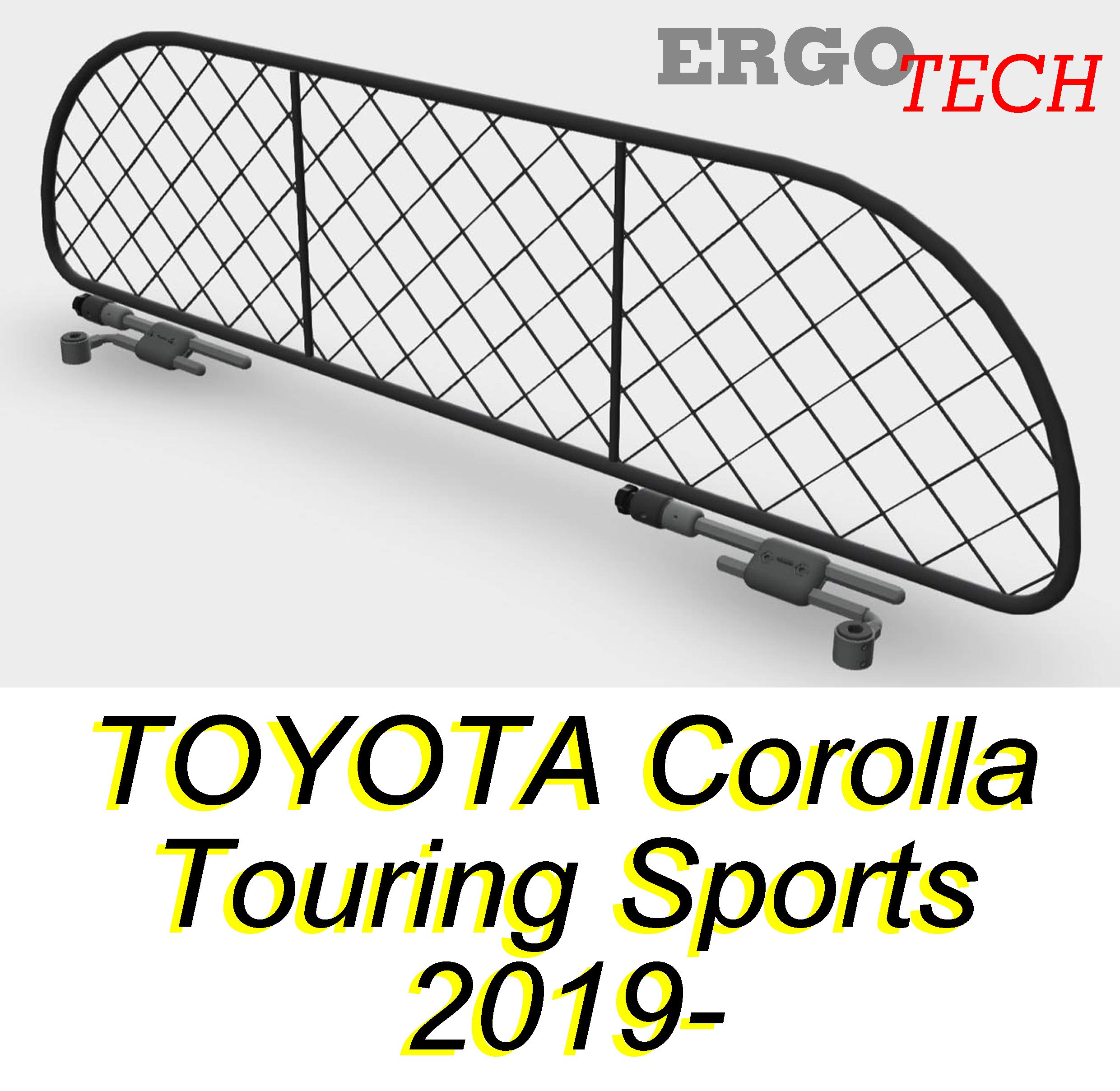 ERGOTECH Rejilla Separador protección compatible con Toyota Corolla Touring Sports, RDA65-XXS8 kty023, para Perros y Maletas.
