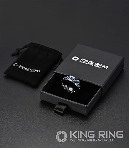 Miniatura 6 de King Ring Anillo giratorio de engranajes de 0.315 pulgadas Anillo antiestrés pesado ultra pulido, anillo de acero inoxidable, anillos giratorios