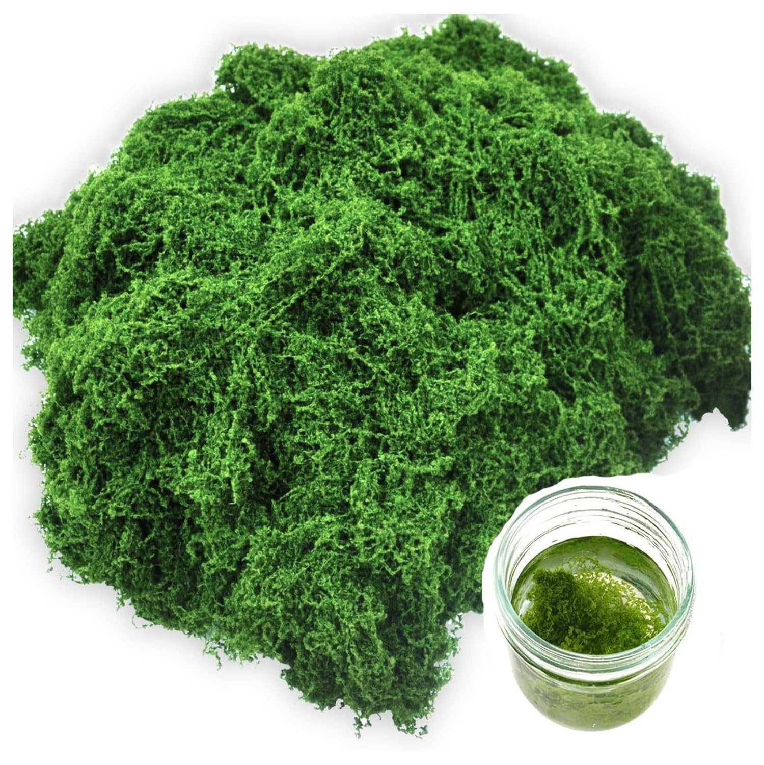 DIWAL Fake Moss,Artificial Moss for Indoor Plant Pots, Dark Green Faux moss Balls,Decorative Artificial Plants,for Wreath Making/Floristry/Crafts/Arts/Home/Garden/Patio/Easter Decorations(100g)