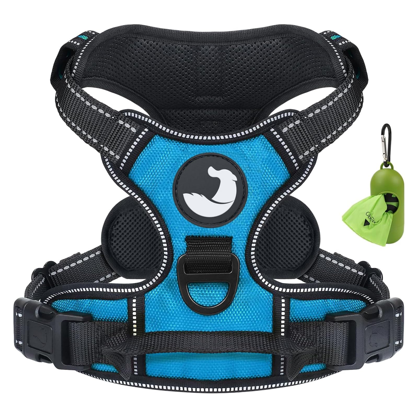Joytale No Pull Dog Harness Medium Sized Dog, Reflective Pet Vest with Front Clip, Adjustable Soft Padded Harnesses with Easy Control Handle for
