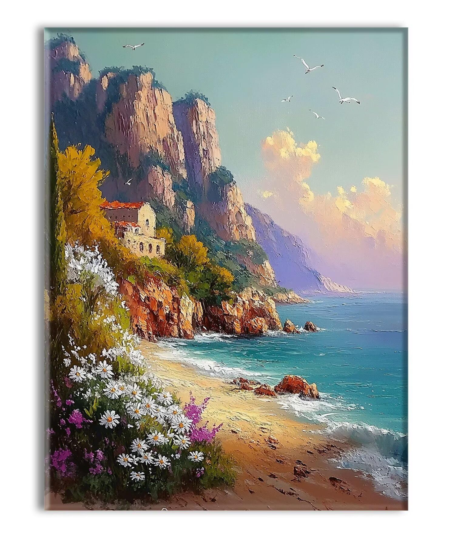 Malarstwo diamentowe, góry, plaża, obraz diamentowy, dla dorosłych, zestaw do majsterkowania, dla dorosłych, obrazy kryształowe, zestaw do majsterkowania, dekoracja salonu, na ścianę, prezent 80 x 110