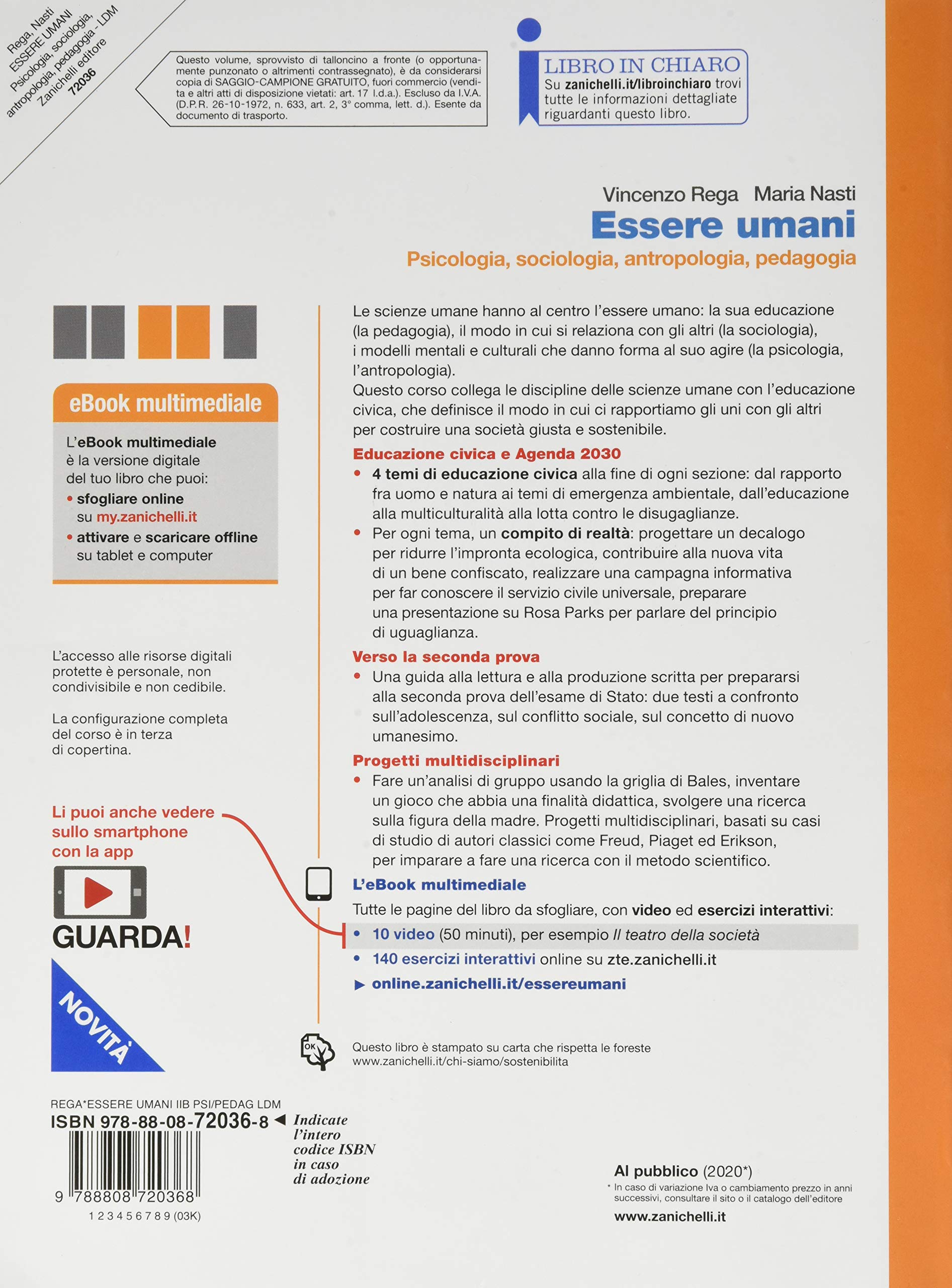 Essere umani. Psicologia, Sociologia, Antropologia, Pedagogia. Per la 3ª e 4ª classe delle Scuole superiori. Con e-book. Con espansione online