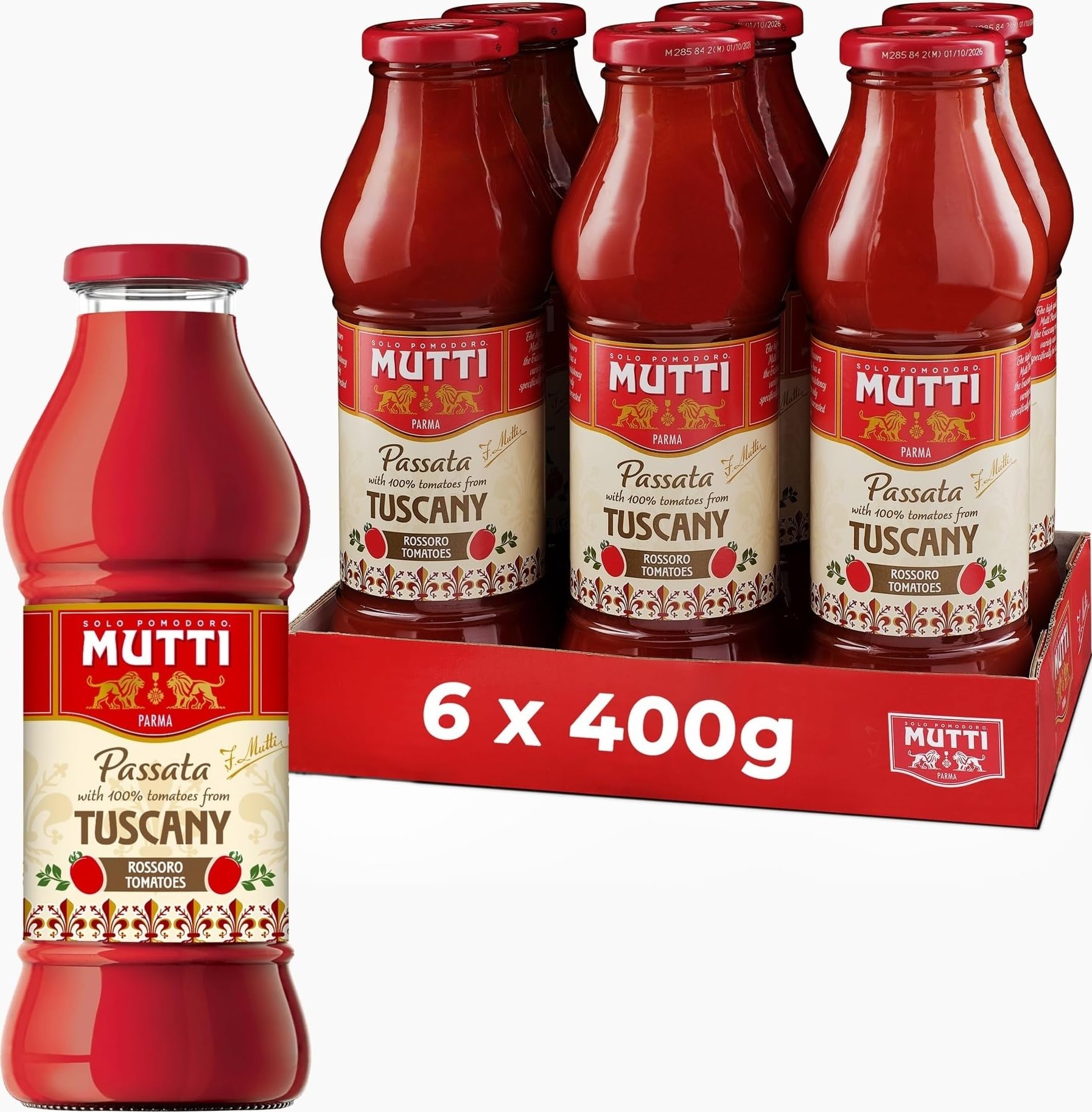 Mutti Regional Passata Tuscany with Rossoro Tomatoes 6 x 400g