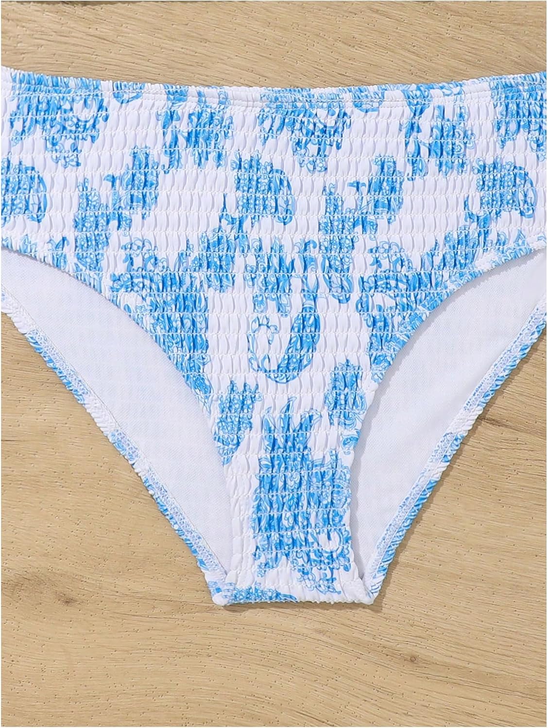 Girl's Tie Dye Smocked 2 Piece Swimwear Sets Backless Halter Bikini Cute Brief Bathing Suit - Image 4