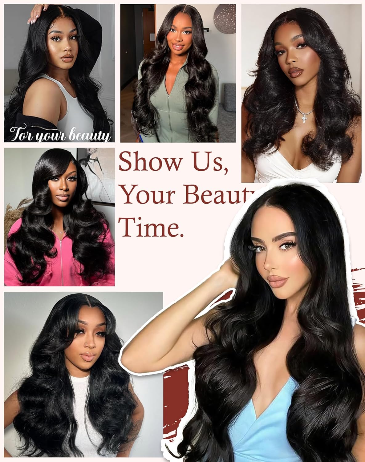 32 Inch Body Wave Lace Front Wigs Human Hair 13x6 HD Transparent Multi-Skin Tone Lace Frontal Wig Natural Hairline 200 Density 10A Brazilian Virgin Human Hair Pre Plucked Natural Black