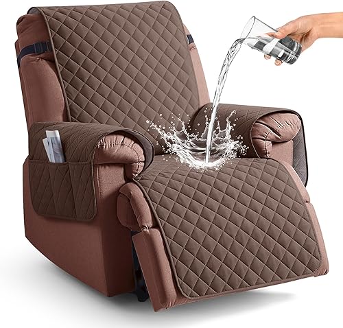Miniatura 28 de KinCam Funda 100% impermeable para silla reclinable, fundas de sofá reclinable para mascotas, perros, funda de sofá reclinable, protector de muebles