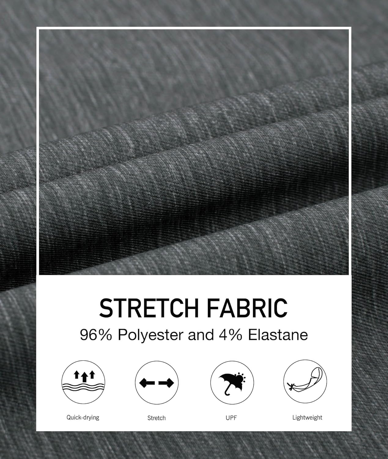 PULI Men's Golf Hybrid Dress Shorts Casual Summer Stretch Flat Front Lightweight Hiking Shorts Quick Dry with Pockets - Image 6