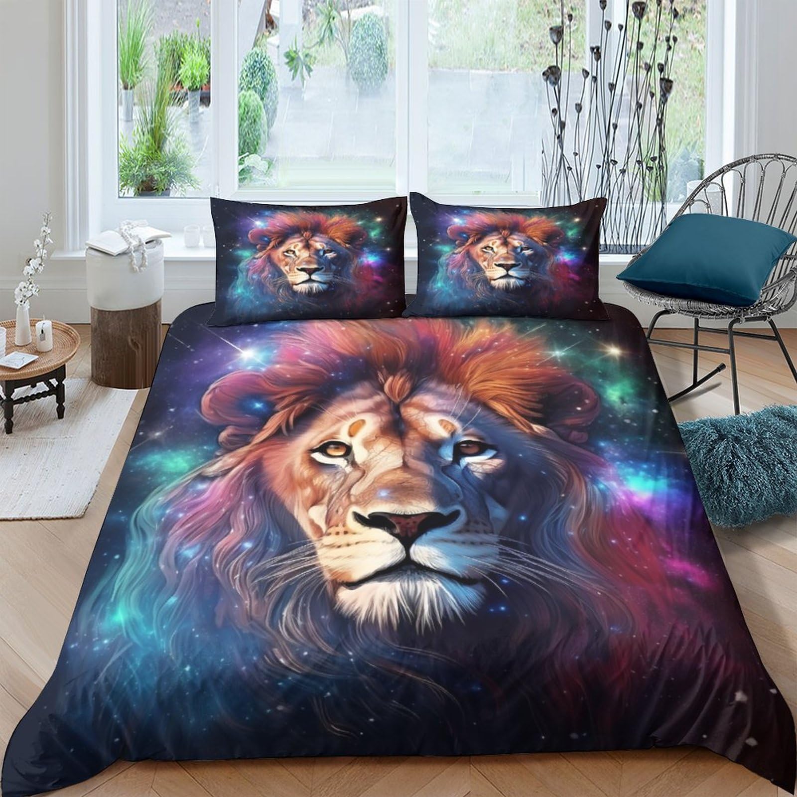 Parure de lit Space Lion 220x240 pour transformer la chambre des garçons et des adultes