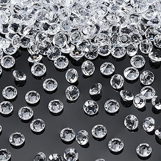 HICARER 4000 Pezzi Coriandoli da Tavola Cristalli Acrilici da Nozze Diamanti di Strass Riempitivi di Vasi Decorazioni per Festa di Compleanno Baby Shower (Trasparente, 6 mm)