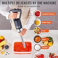 Vista 6 de VEVOR Licuadora de Inmersión Comercial, Batidora de Mano de Servicio Pesado de 500W, Mezcladora de Velocidad Variable Sin Escalones de 16 pulgadas