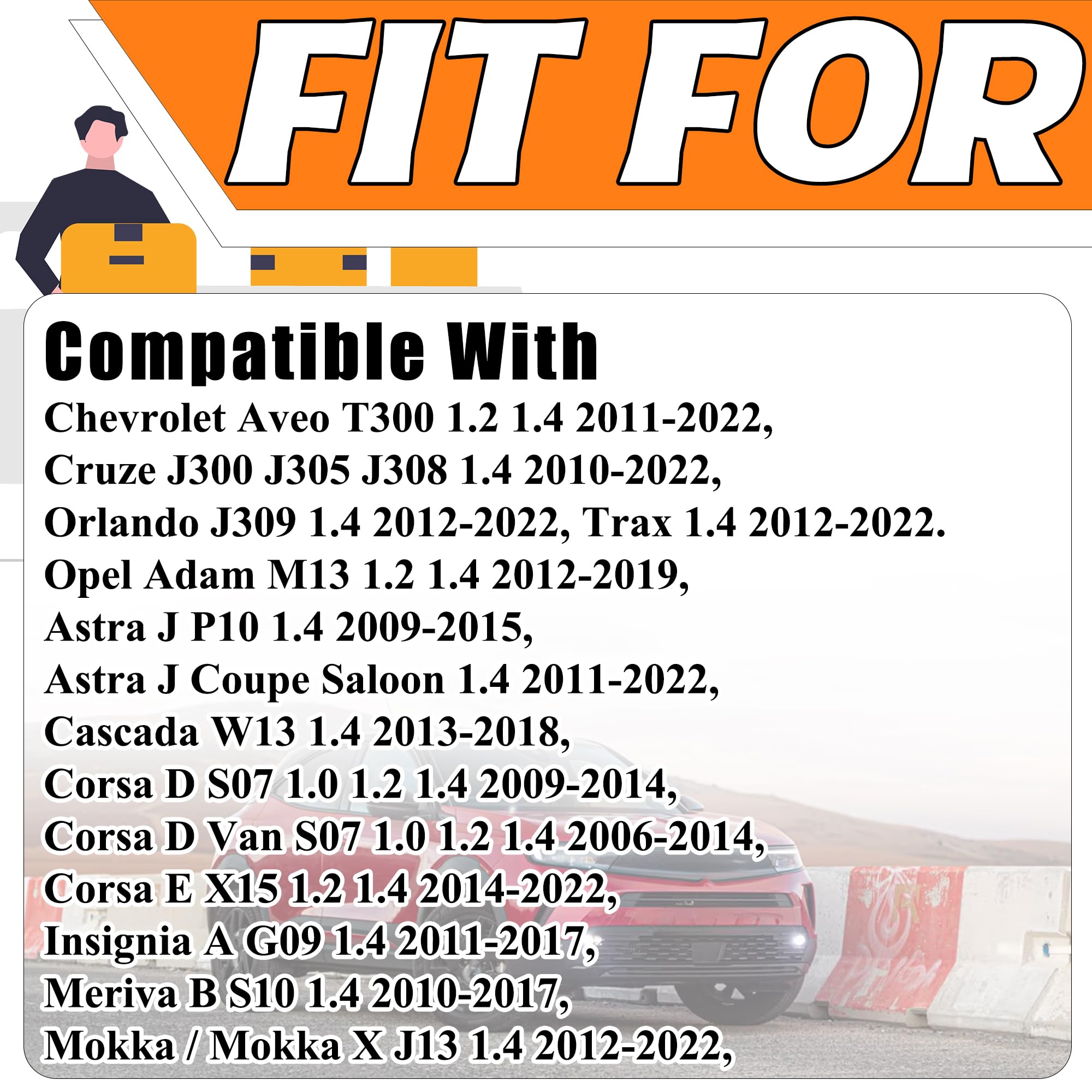 Pompa dell'acqua del motore con guarnizione di ricambio per Opel Astra J/Corsa D,E/Insignia A/Meriva B/Zafira Tourer C/Mokka/Cruze/Orlando sostituisce OEM 55587345, 55561623, 55579016