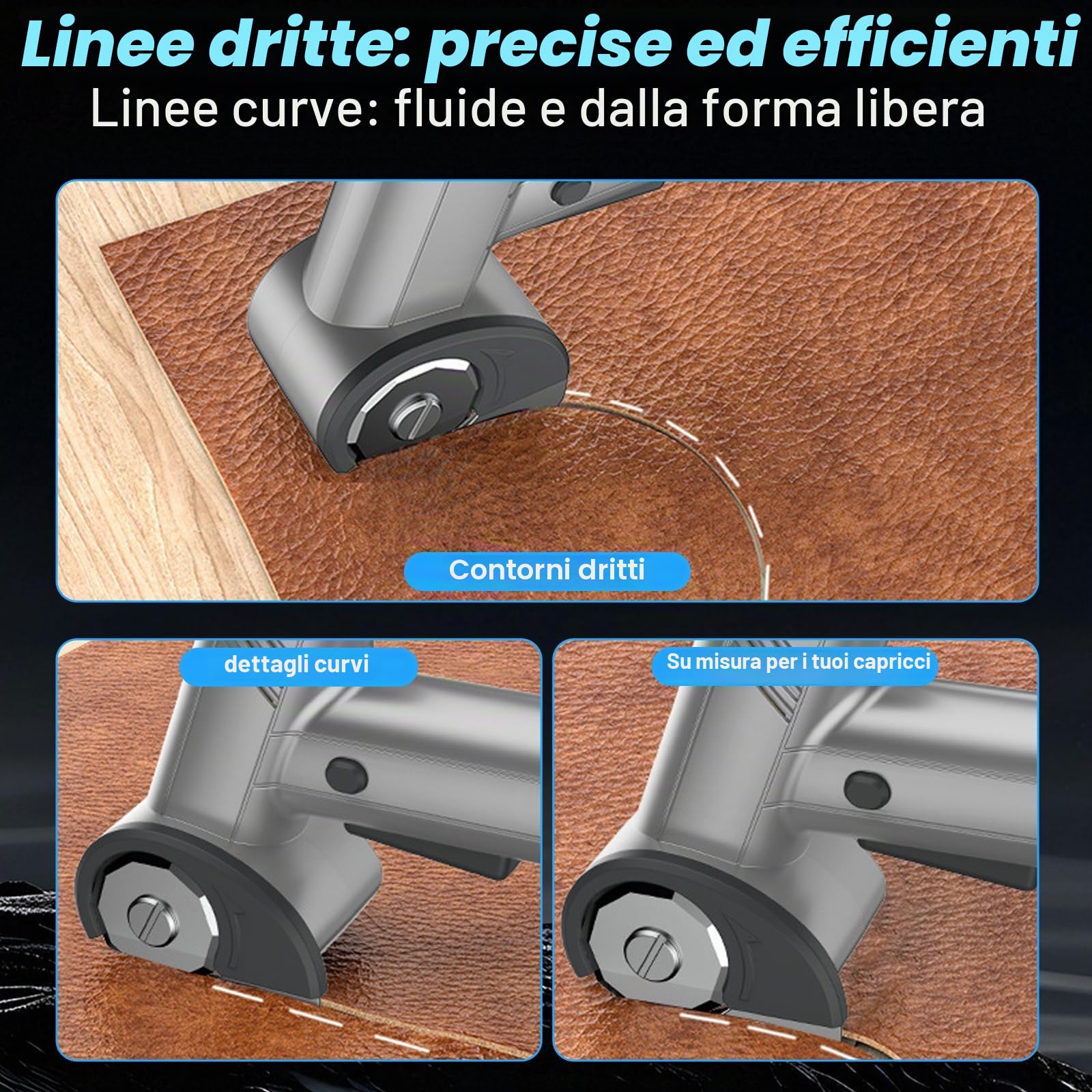 Forbici Elettricista senza Fili, Forbice Elettricista Professionale, Taglierino Rotante Elettrico Ricaricabile con Schermo Livello Batteria | 360 Colpi/Min per Cartone Pelle Tessuto Tessile