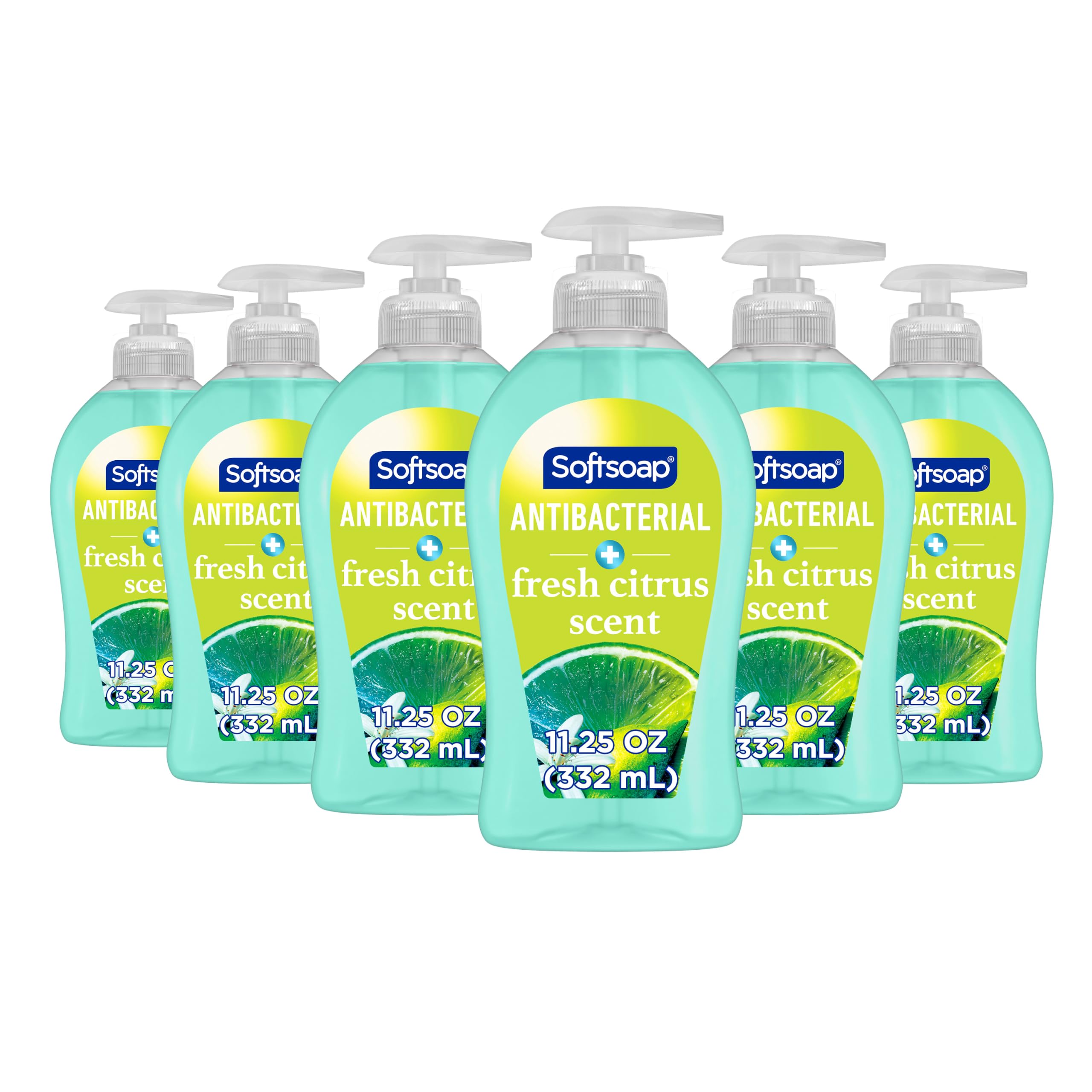 Softsoap Antibacterial Liquid Hand Soap, Fresh Citrus Scent, 11.25 fl oz (6 Pack) Fresh Citrus 11.25 Fl Oz (Pack of 6)