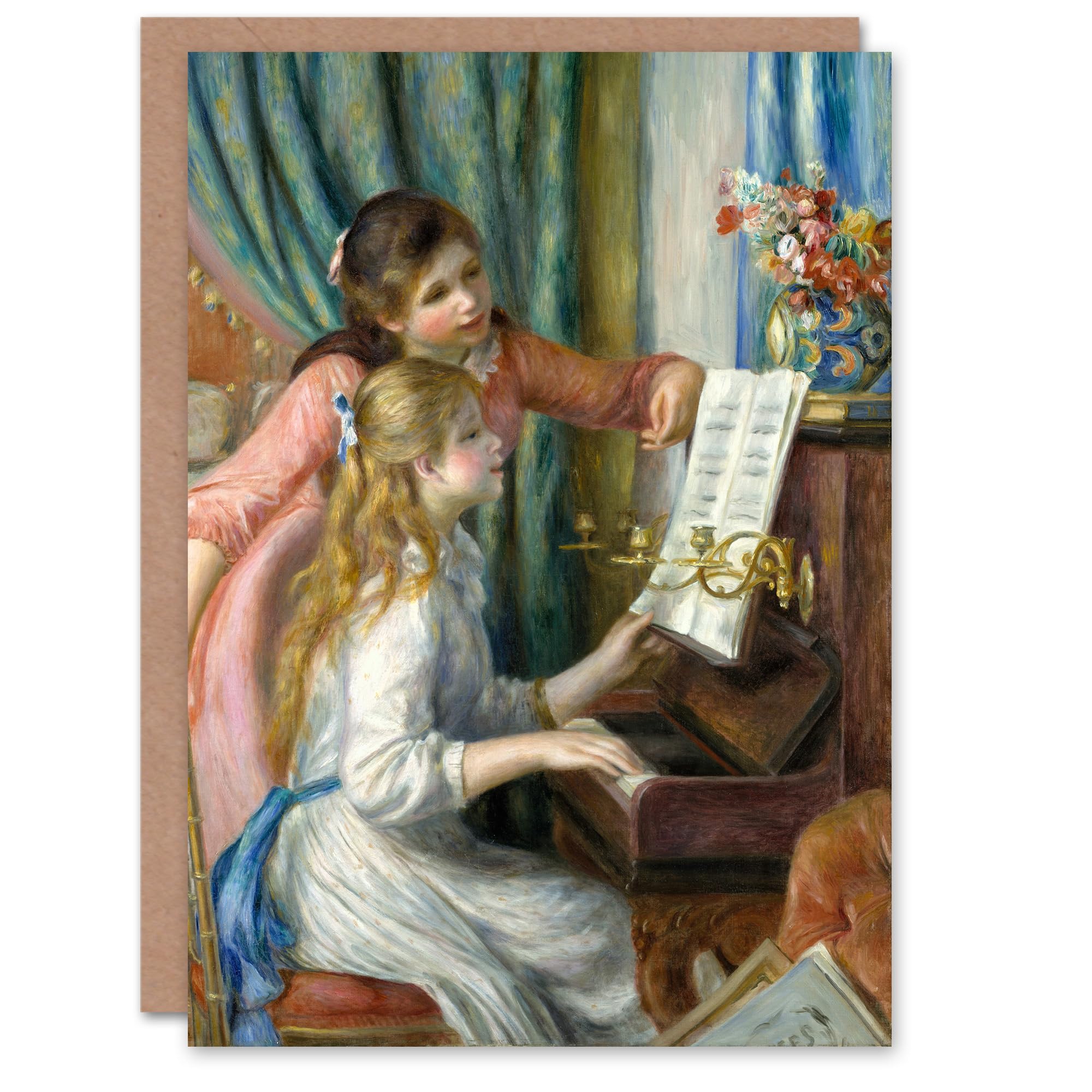 Artery8 Pierre Auguste Renoir Art Card Two Young Girls at the Piano
