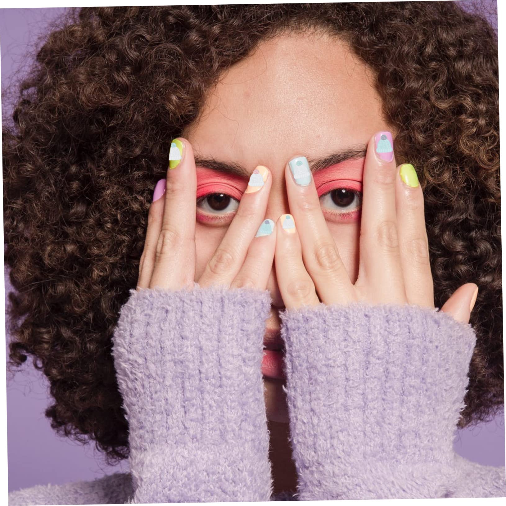 8 Set Adesivi per Unghie Natalizi con e Decorazioni Manicure Festive Design per Nail Art Diy Atmosfera Natalizia