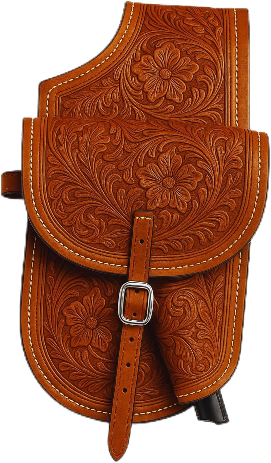 Alice International Premium Equestrian Saddle Bag – Stylish and Functional Organize Your Gear in Style Horse Saddle Bag Tooled Carved Pack Equipment Size: 10” L x 10” W x 3 ½” D inches M38