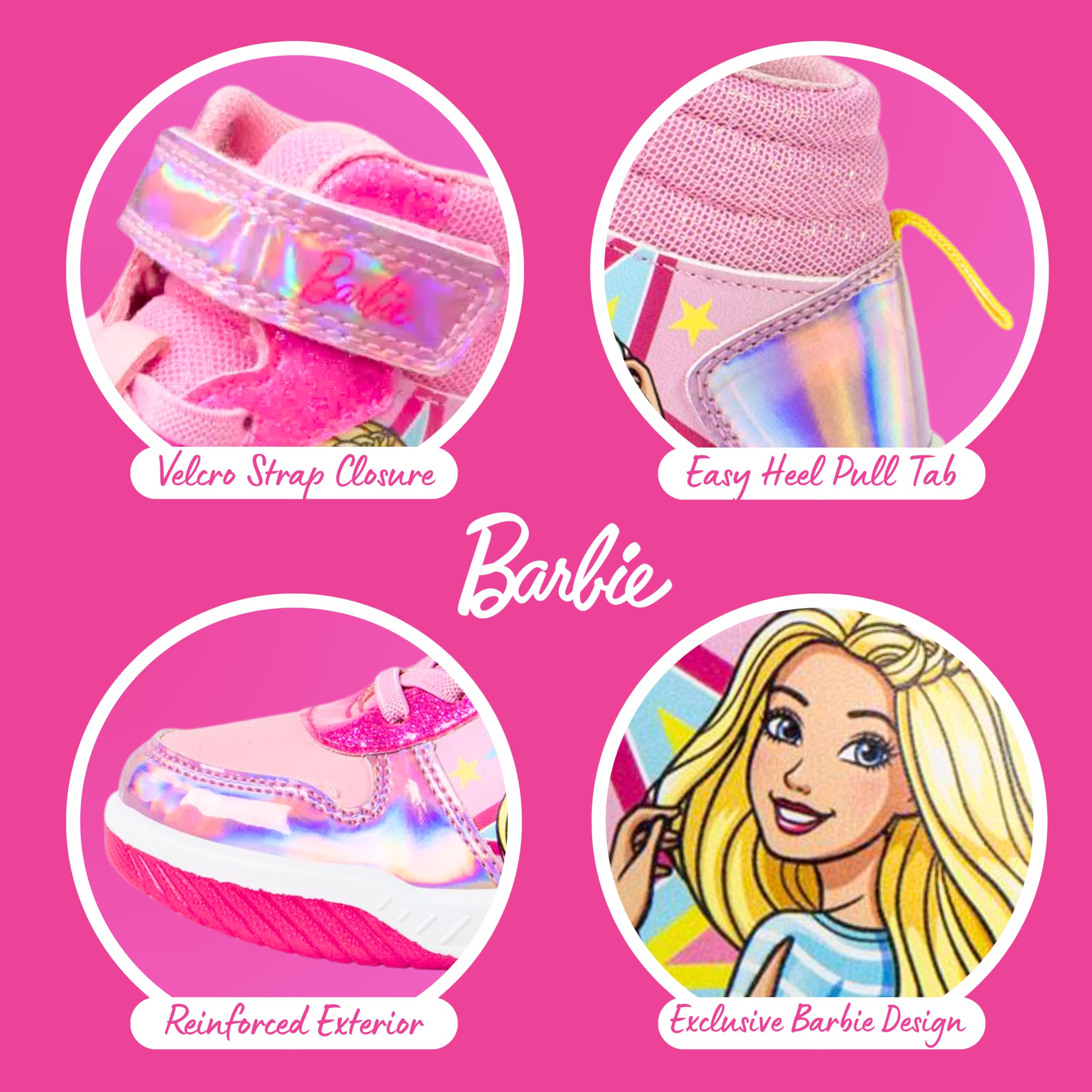 Barbie Scarpe Ragazze, Calzature Sportive Alte Bambole, Regalo per Ragazze, Taglie EU 27 a 33