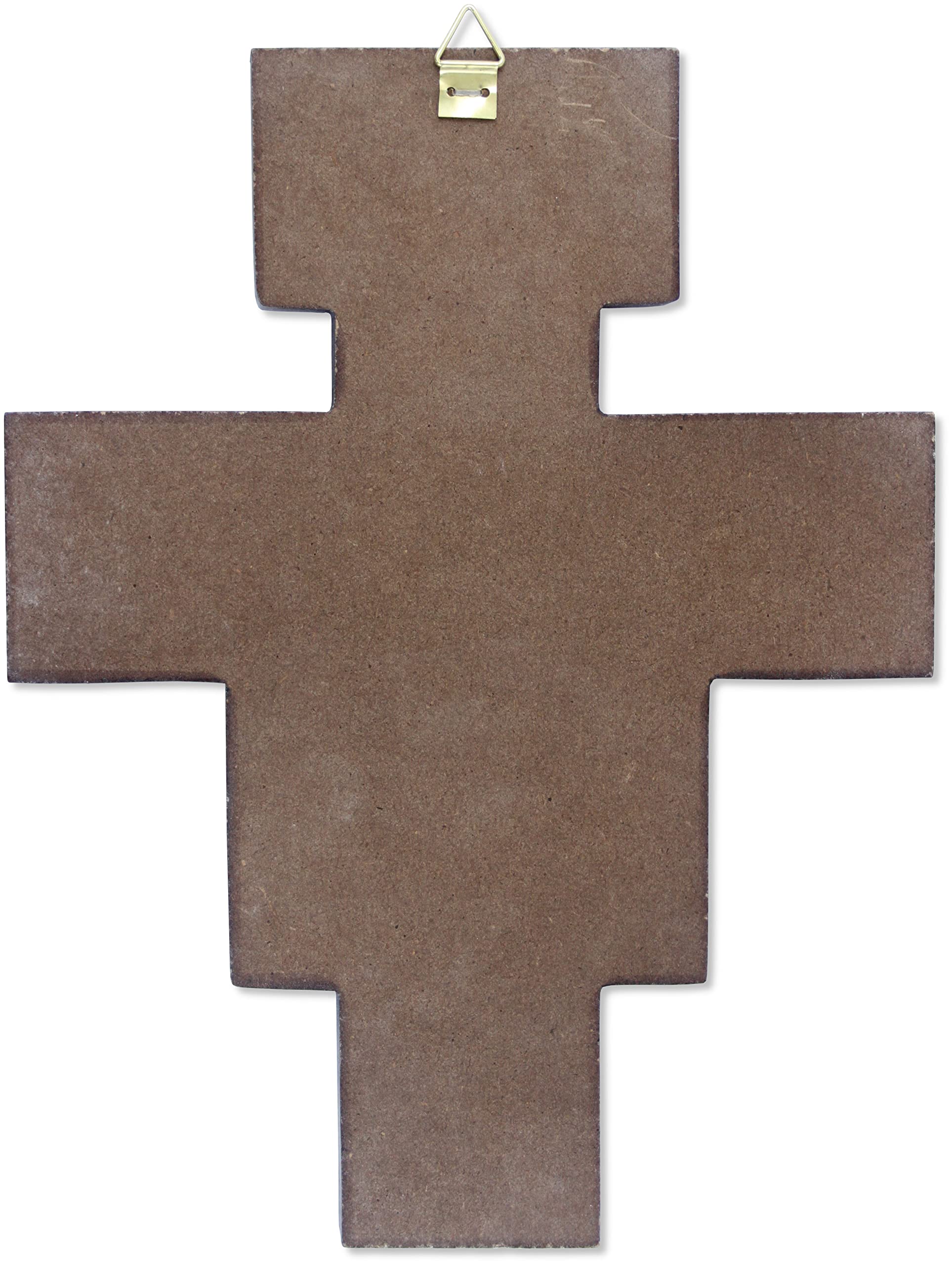 Proposte Religiose Croce di San Damiano In Legno MDF da parete - Cm 25 x 19.5 x 1.5