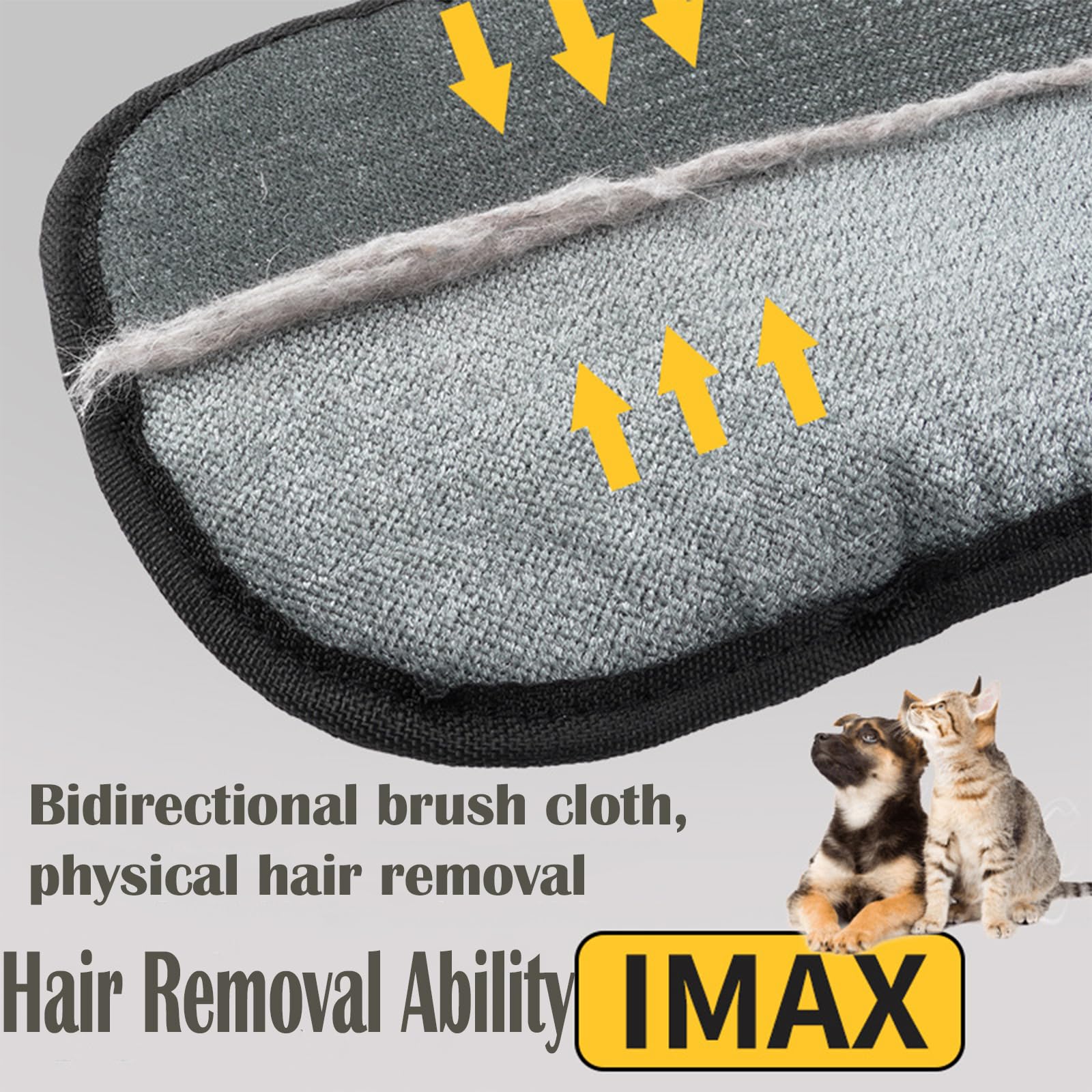 AMBEERT 2 PCS Static Removal Gloves Pet Hair, Cat Grooming Glove, Versatile Grooming Gloves for Washing Reusable, Black, Size M - Image 3