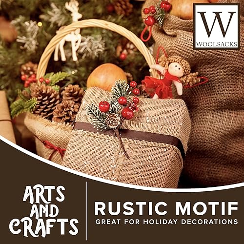 Miniatura 2 de The Yard - Tela de arpillera  40 pulgadas de ancho x 1 yarda de largo  Tela de arpillera de yute natural 1 yarda