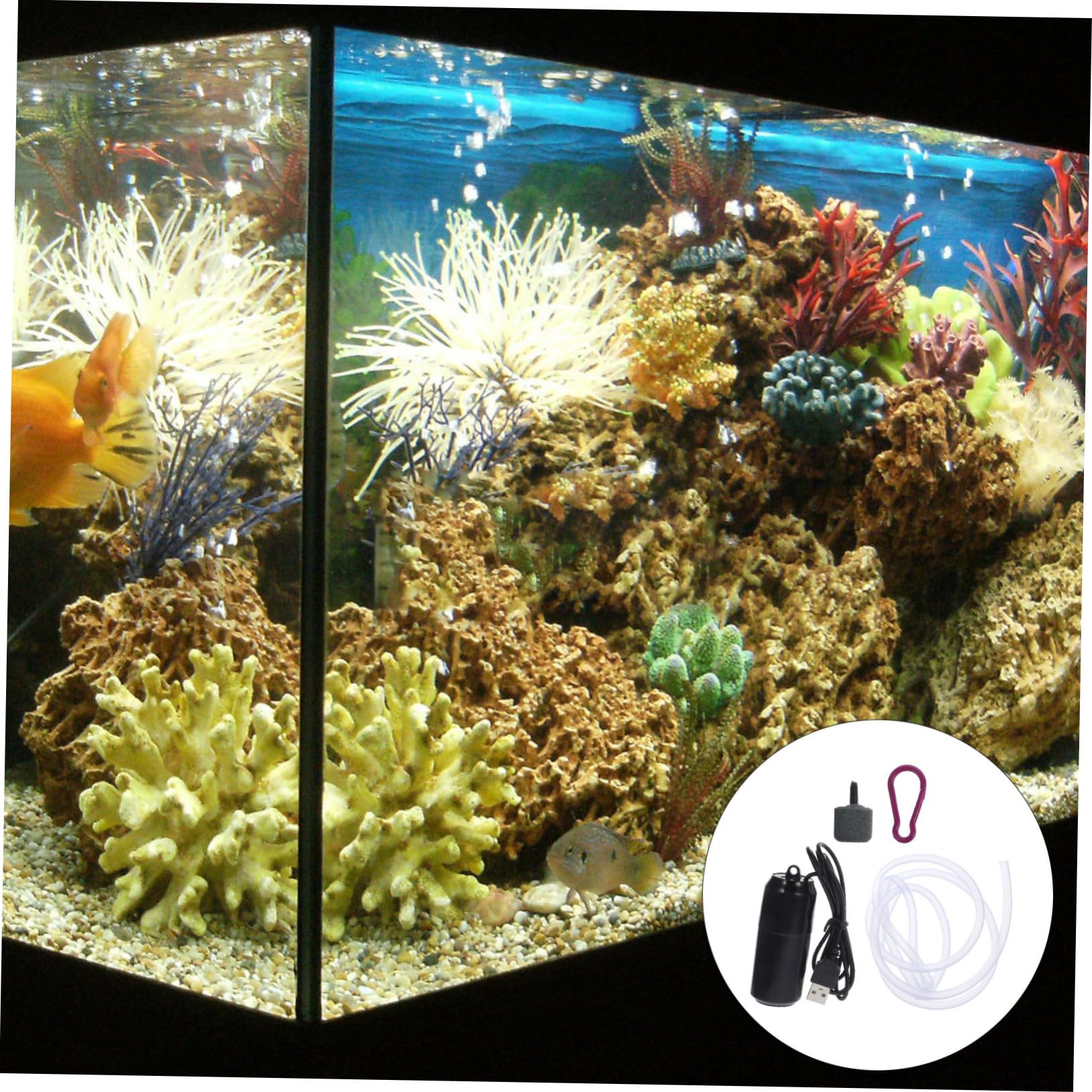 COLLBATH Kit De 4 para Acuario De para Pecera Minibomba Aireadora para Acuario Simple Y Segura.