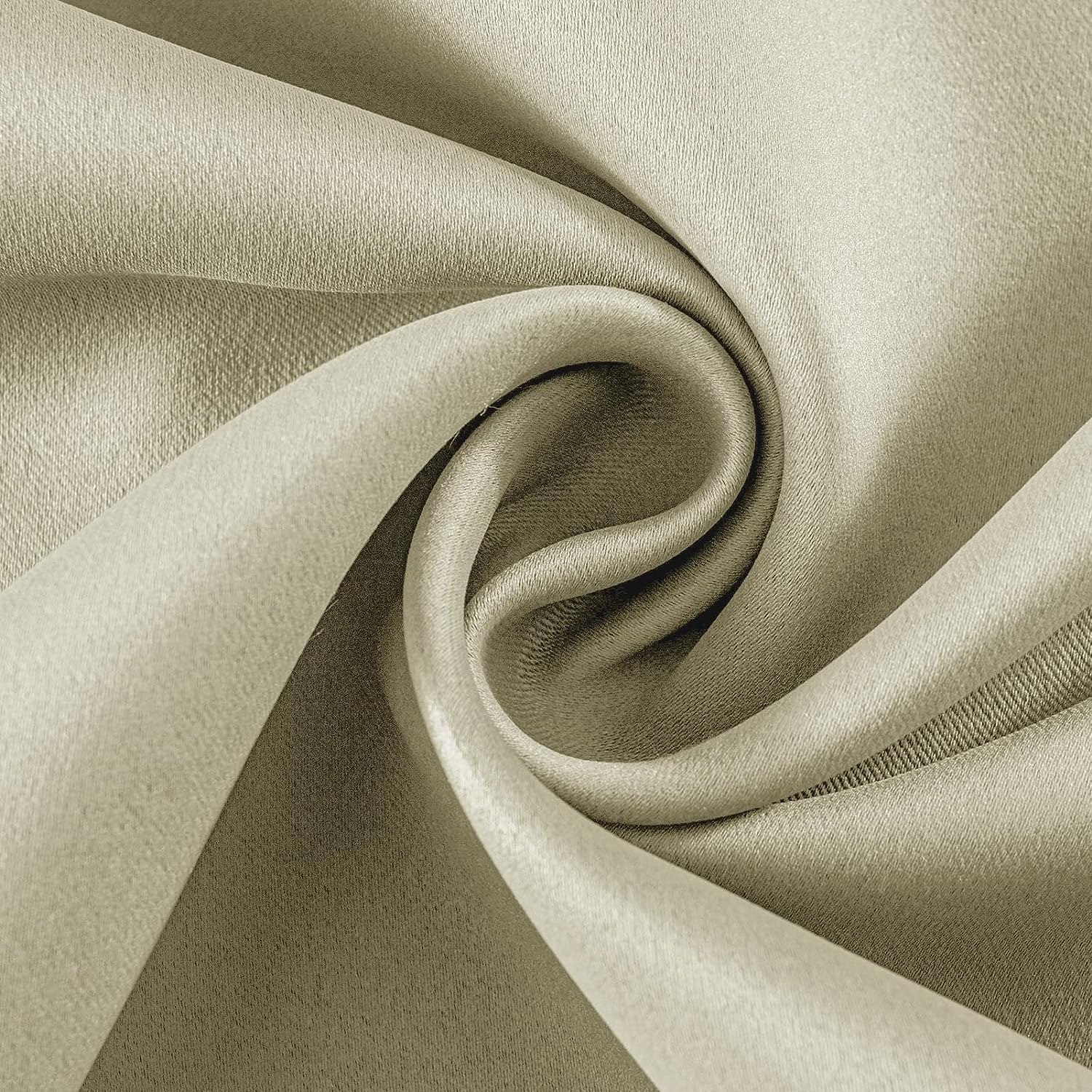 Joydeco Verdunkelungsvorhänge Hellbeige mit Ösen 2er Set H 245 x B 140 cm – Bild 8