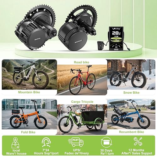 Miniatura 8 de BAFANG BBSHD BBS03 48/52V 1000W kit de conversión de ebike de motor medio con batería de litio de gran capacidad y cargador para hacer tú mismo, kit