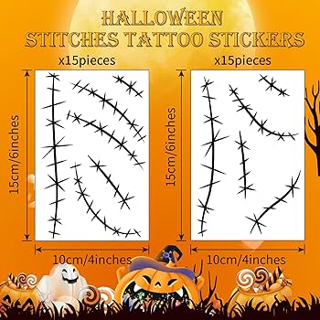 Rmctrends Pack Of 15 Sheets Hd Ultra Realistic Halloween Tattoos | Seychelles
