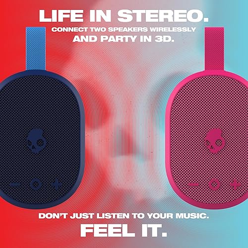 Miniatura 6 de Skullcandy Ounce+ - Altavoz Bluetooth inalámbrico - IPX7 Mini altavoz portátil impermeable con batería de 16 horas, estéreo inalámbrico verdadero y