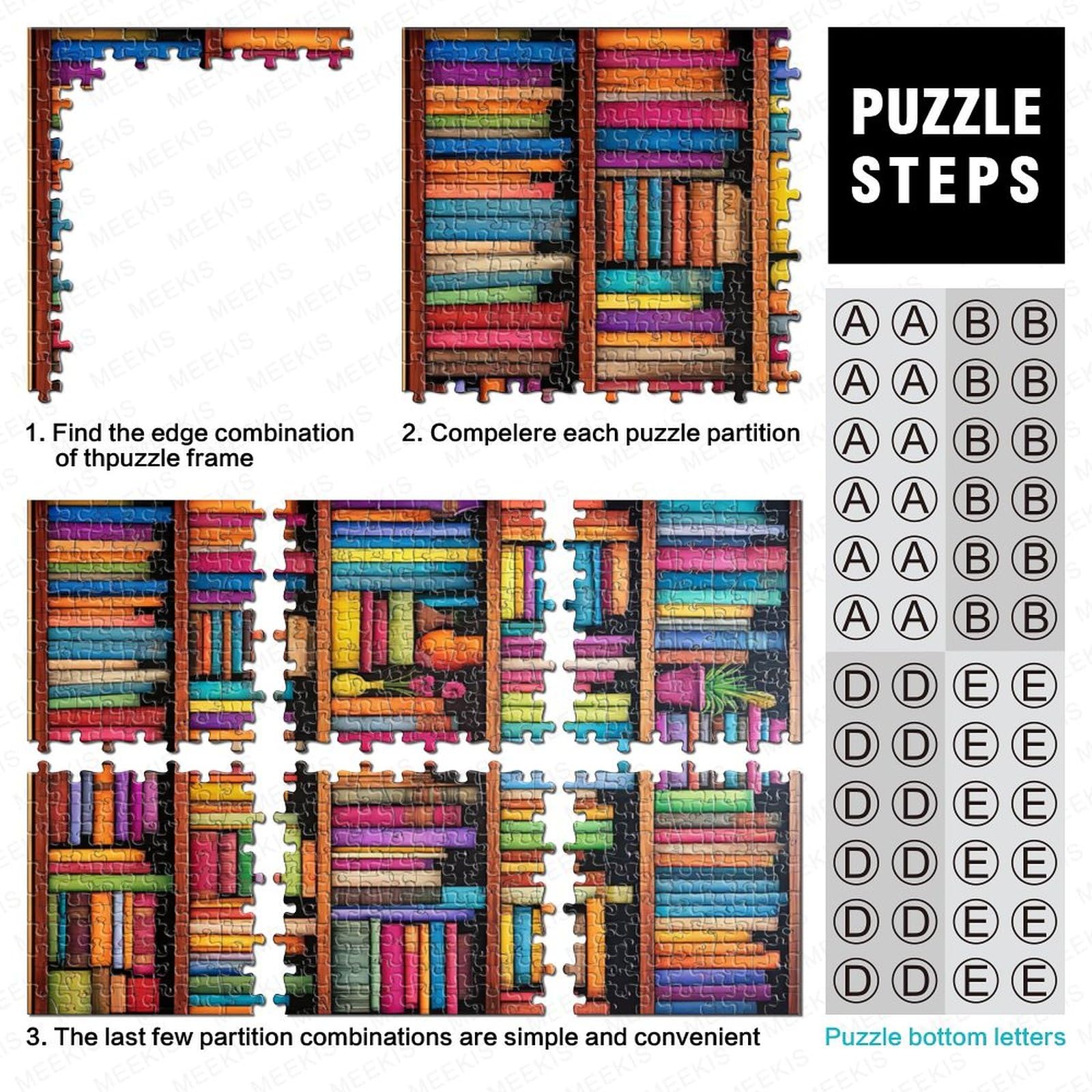 1000 Teile Puzzle Für Erwachsene – 'Schloss Im Buch', 75x50 Cm, Kreatives Holzpuzzle Für Familie & Dekoration