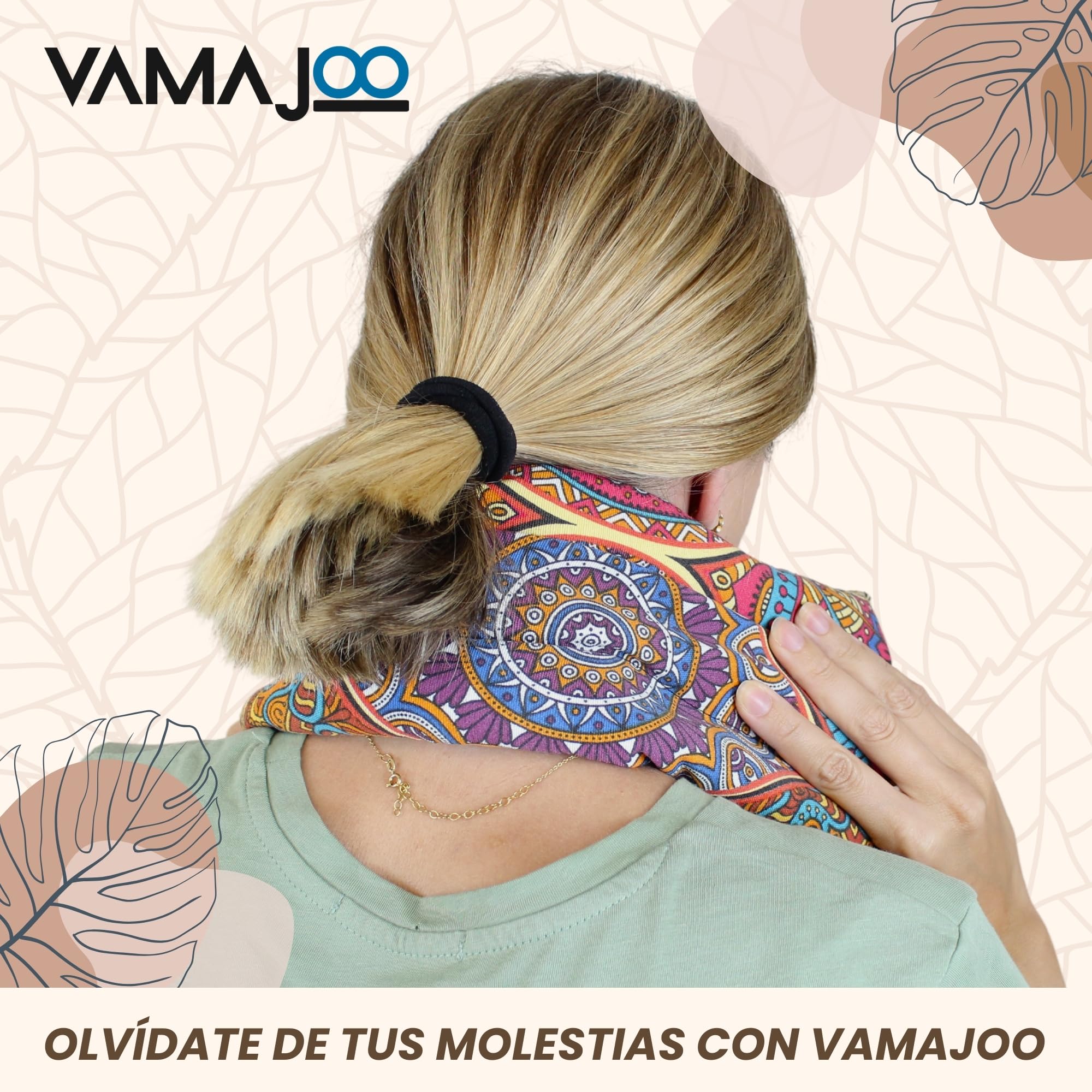 Saco Termico Semillas para Microondas - Bolsa Semillas Calor Microondas - Cojin de Semillas para Microondas - Sin Aroma - Relleno de Semillas de Mijo Ecológico - Fabricado en España 45x14cm