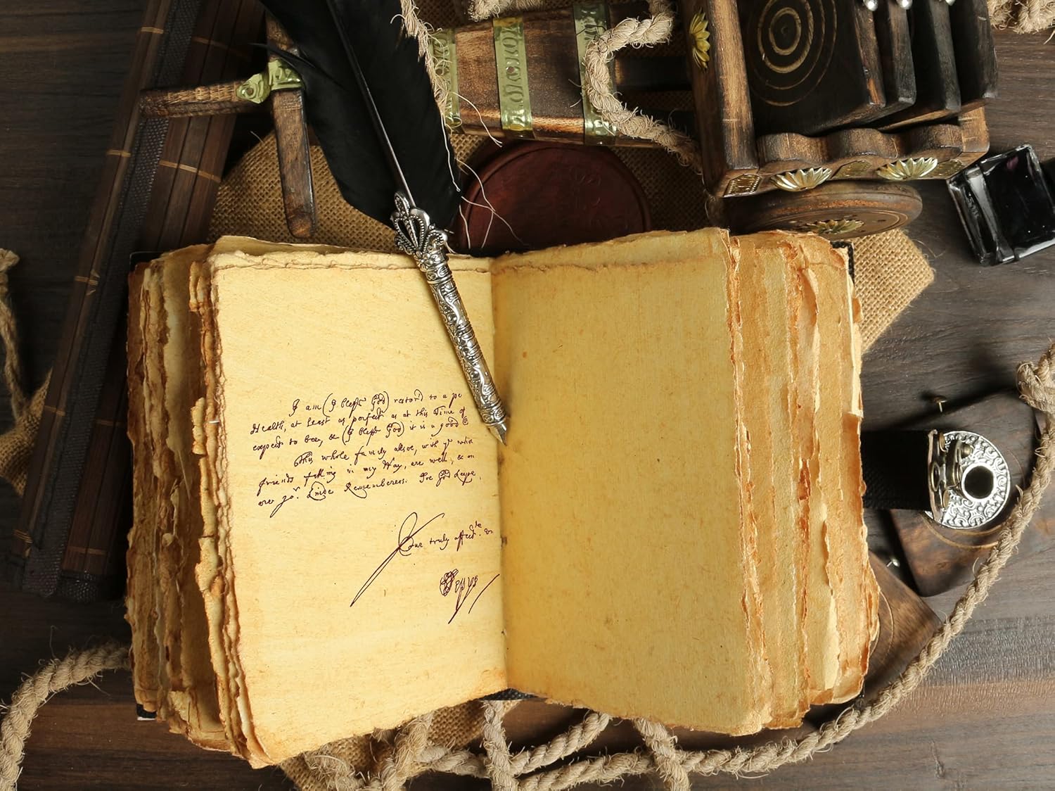 Sun & Moon Vintage Leather Journal for Men & Women 200 Pages of Antique Handmade Deckle Edge Vintage Paper, Leather Sketchbook, Drawing Journal, Printed leather Journal, Great Gift (7 x 5 Inch) - Image 5