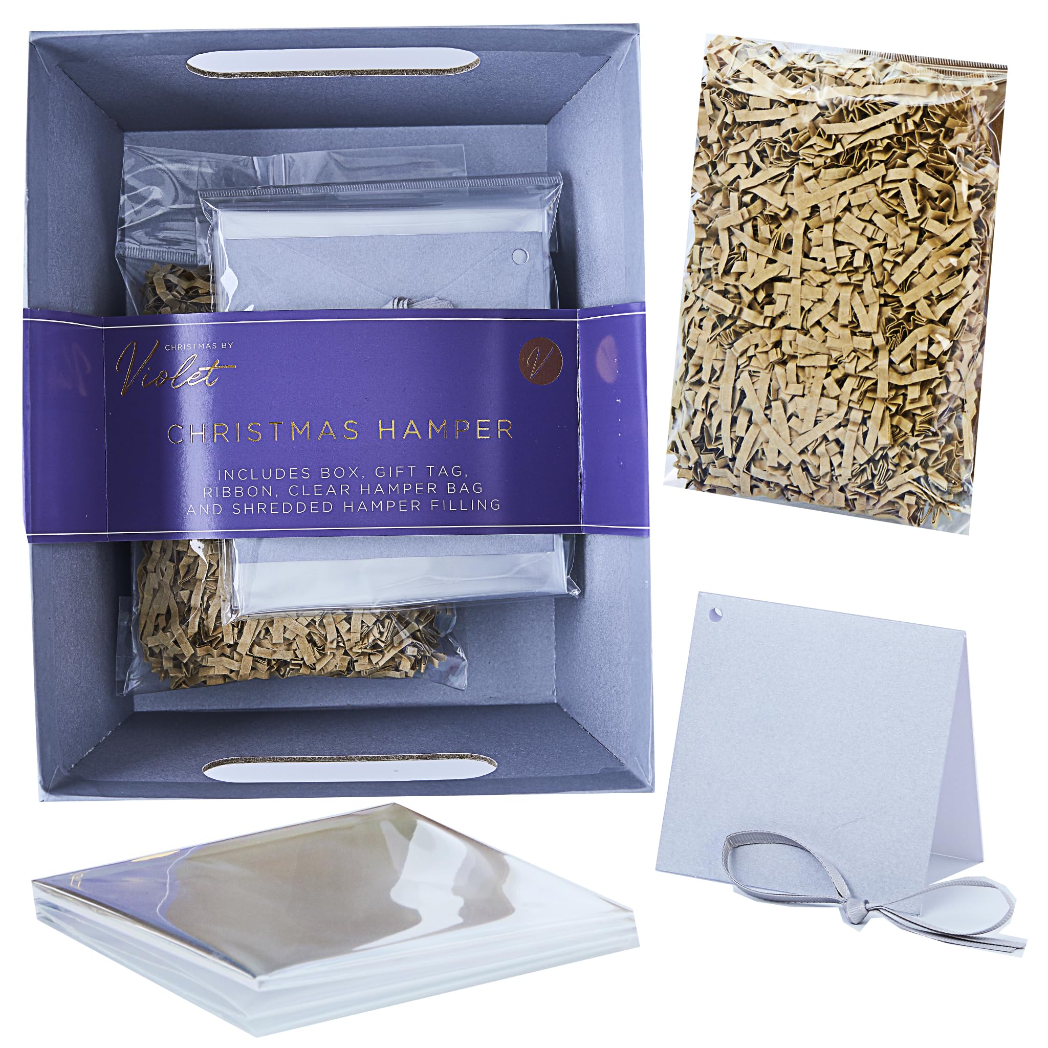 Design By VioletSilver Christmas Hamper Basket Set Create Your Own Gift Box Xmas Present Easter