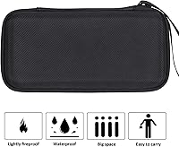 Vista 7 de Khanka Funda Stroage para Texas Instruments TI - 84 Python/TI-83 Plus/TI-84 Plus/TI-84 Plus CE Calculadora gráfica a color, solo funda (negro)