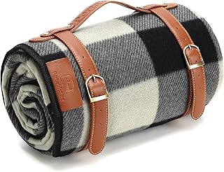 PortableAnd Picnic Blankets, 3 Layer Soft Fleece Blanket for Beach,Campi...