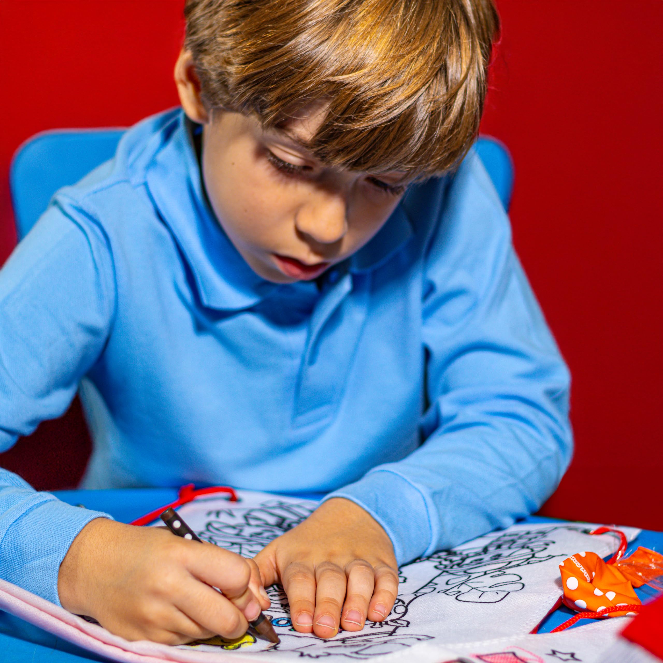 25 Sacs à Dos à Colorier + Sac Réutilisable avec 5 Crayons de Couleur et Ballon | Cadeau pour Enfants Fêtes Anniversaire Animaux