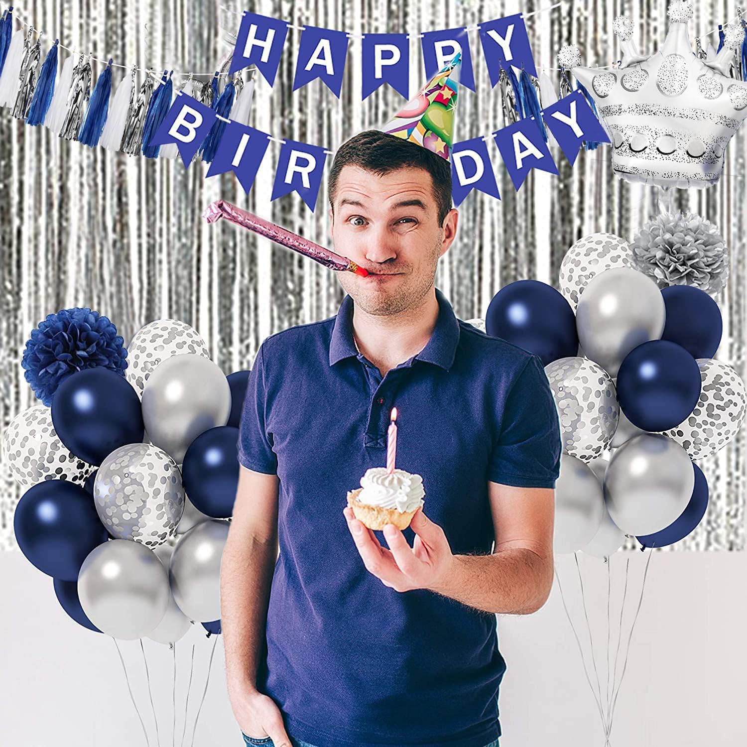 Joyeux Anniversaire Décor Ballons Kit Or Rose De Bannière D