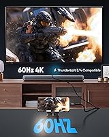 Vista 5 de Highwings Cable USB C a HDMI @60Hz, USB-C (HDMI 4K) de 3 pies, negro, [compatible con Thunderbolt 3/4] Cable tipo C a HDMI para iPhone 16/15 Series