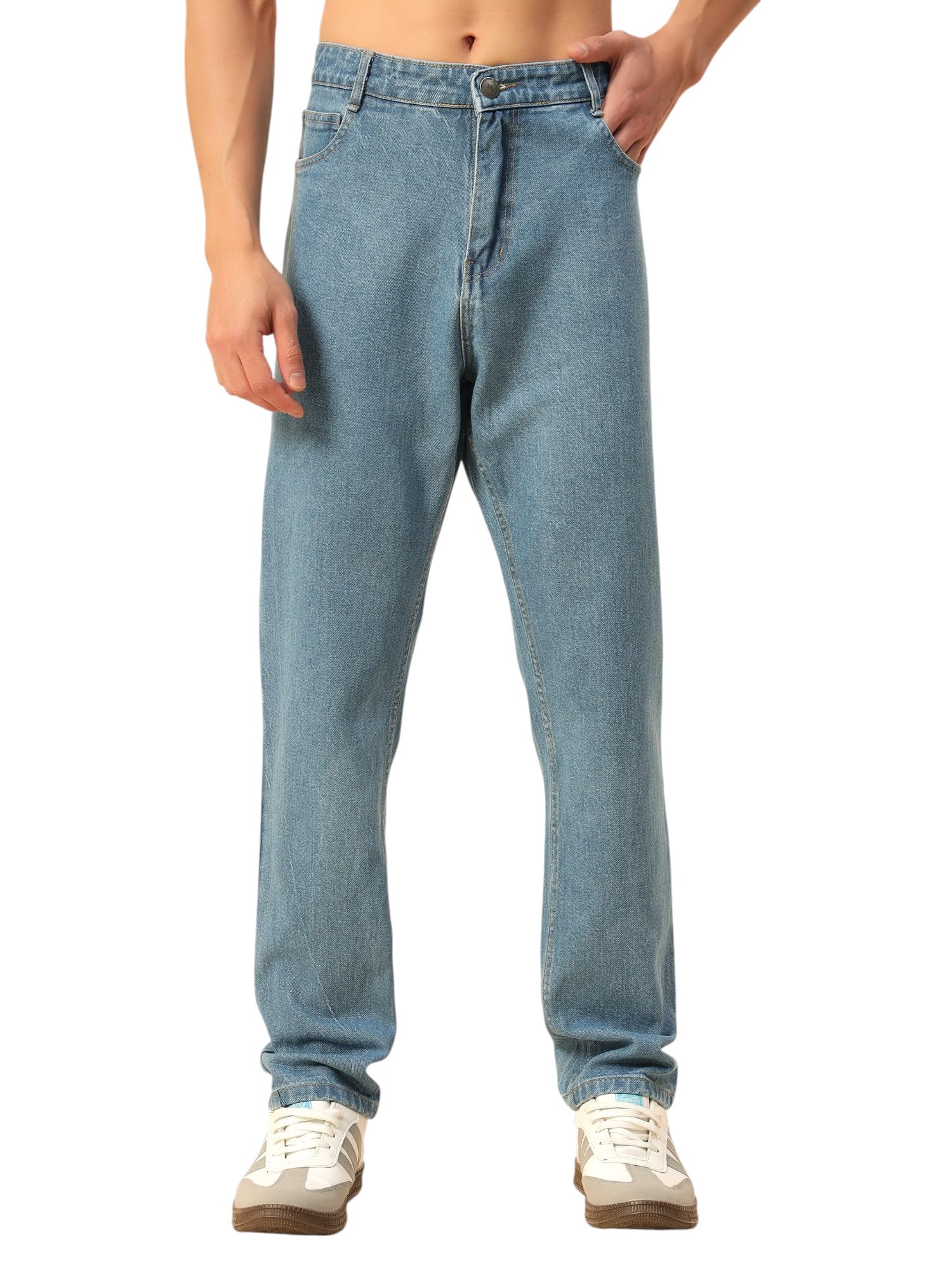 studio nexx Men's Loose Fit Jeans |Non Stretchable | Straight fit Jeans-picture-34