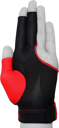 Miniatura 3 de KAMUI Guante de billar - Secado rápido - para mano izquierda (rojo, grande)