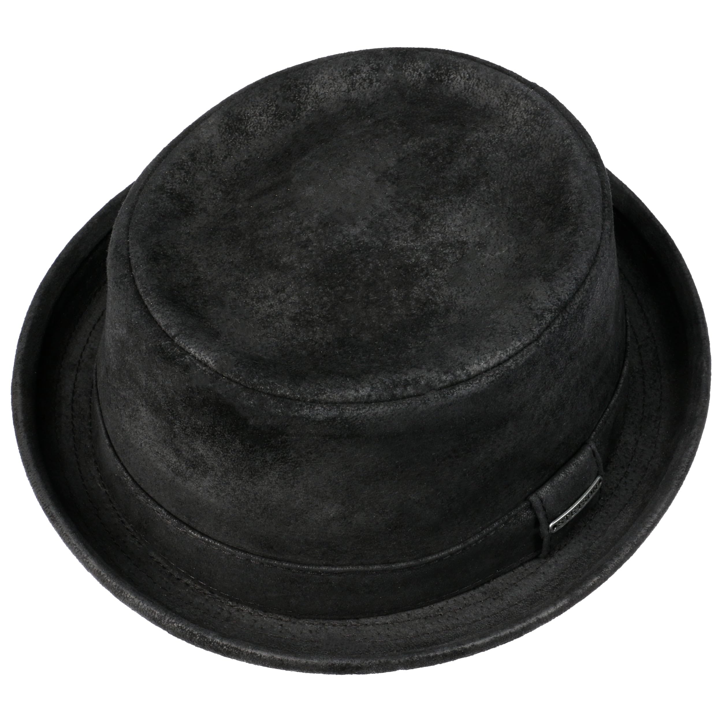 Stetson Chapeau Pennsylvania Pigskin Homme - Porkpie pour avec Doublure, Bandeau en Cuir Printemps-ete Printemps Ete Automne Hiver