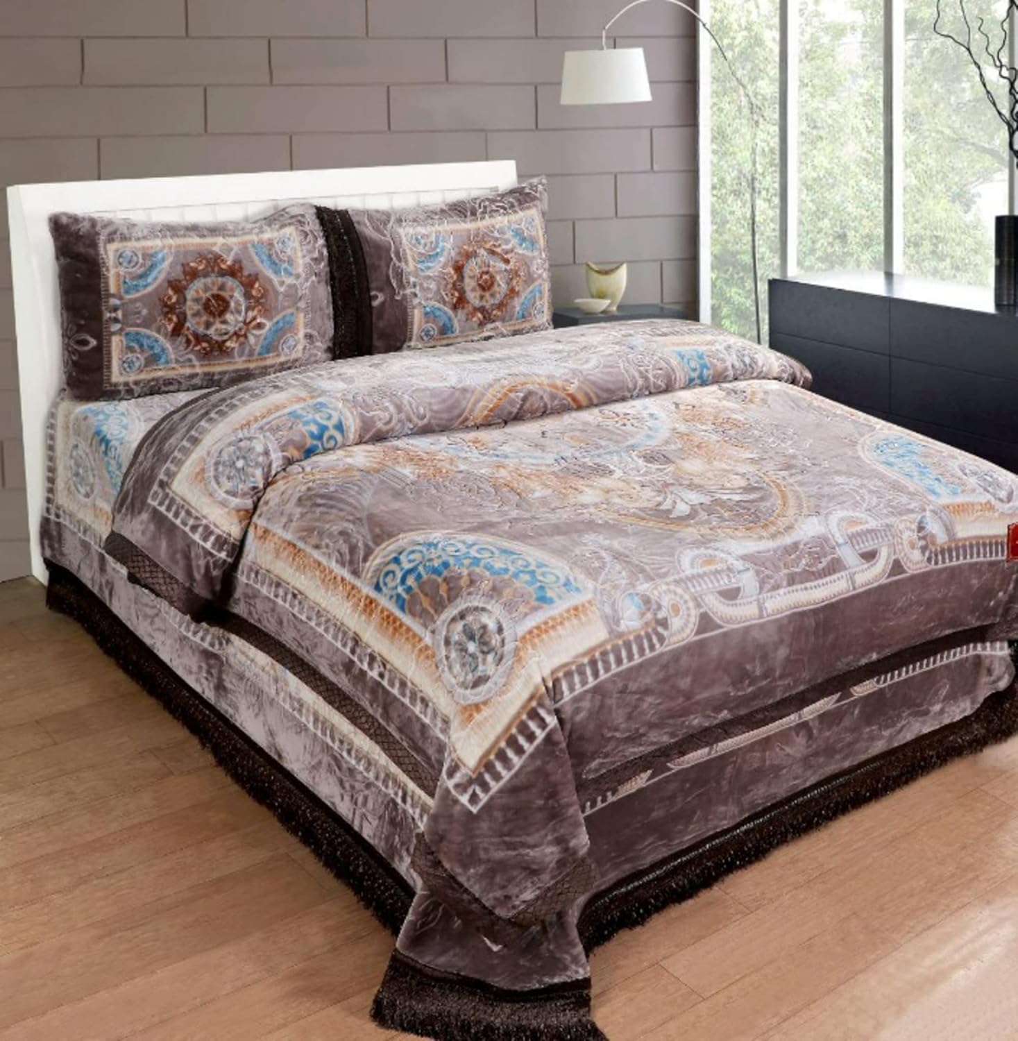Buy Petals Dreams Carnival Bedding Set 4 Piece Blanket Set (Brown